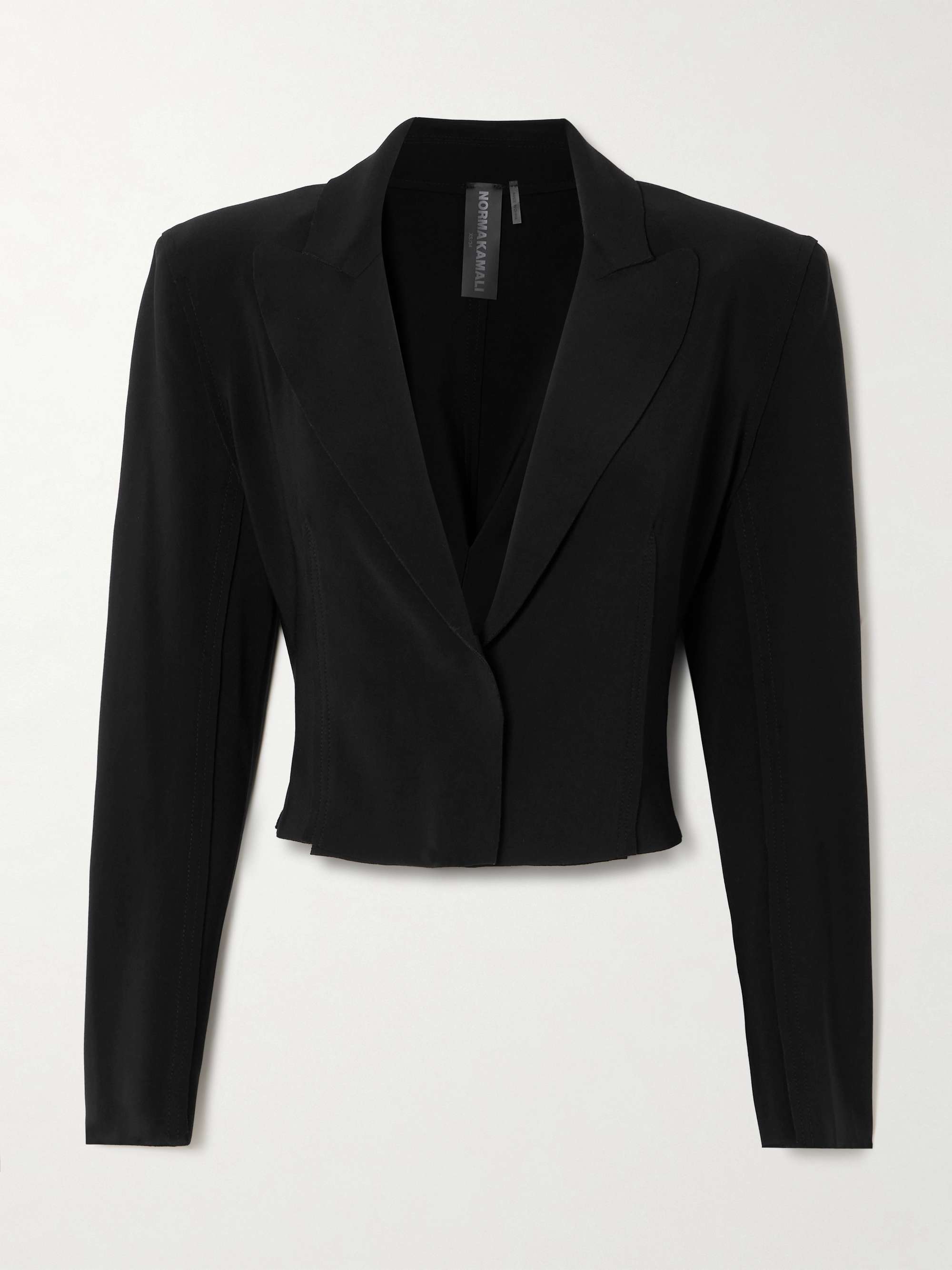 Cropped stretch-jersey blazer view