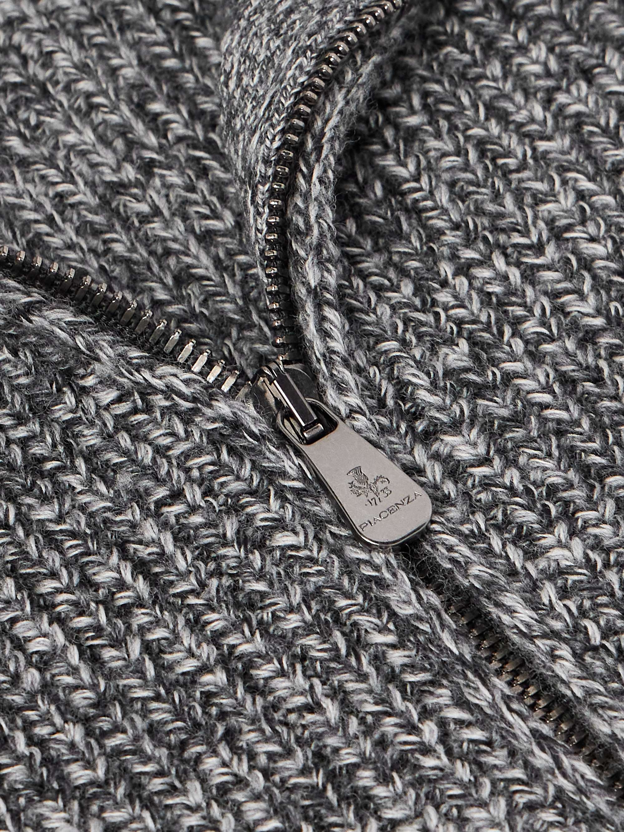 Half-Zip Ribbed Wool Sweater view