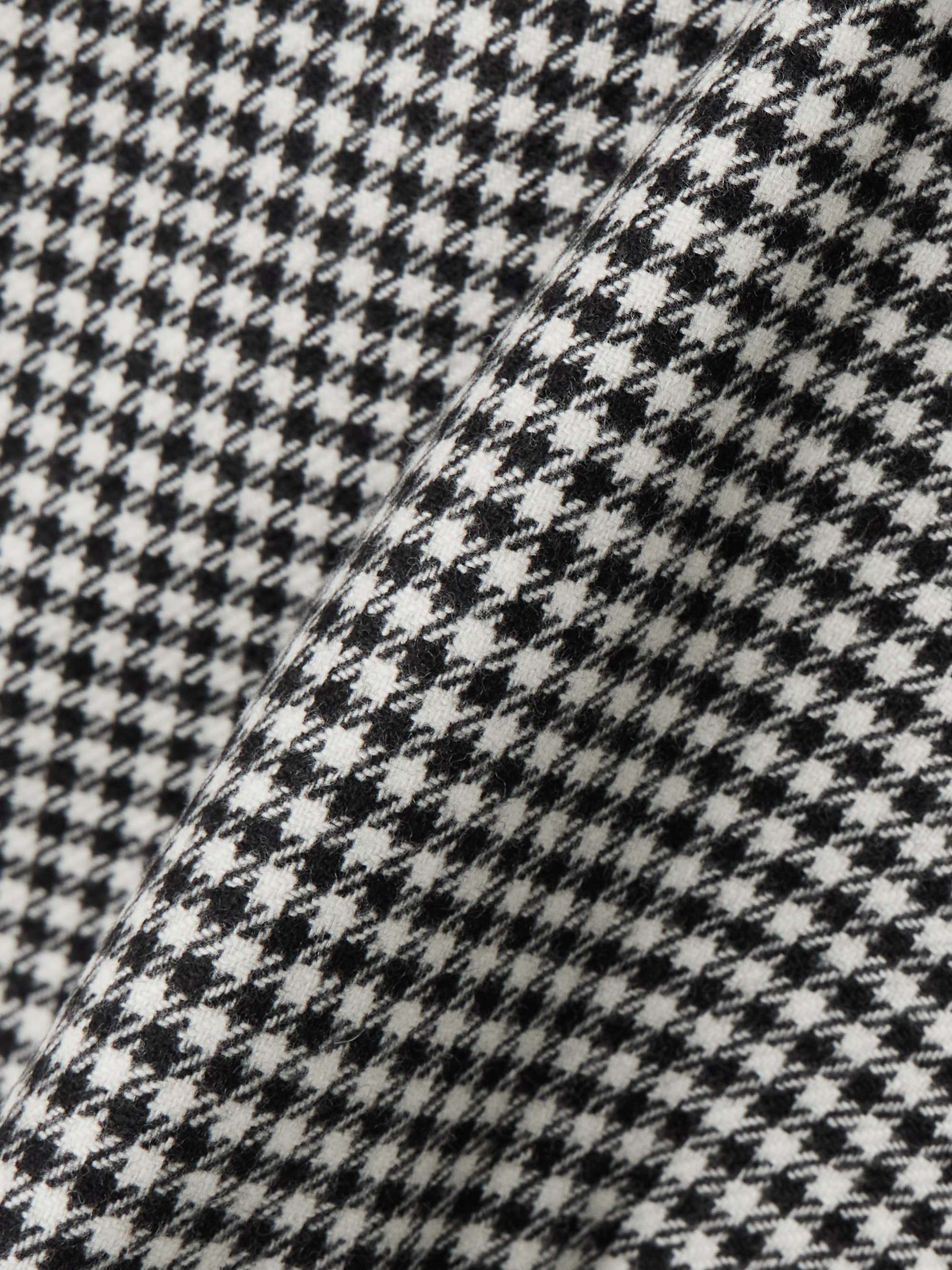 Coci velvet-trimmed houndstooth wool mini skirt view