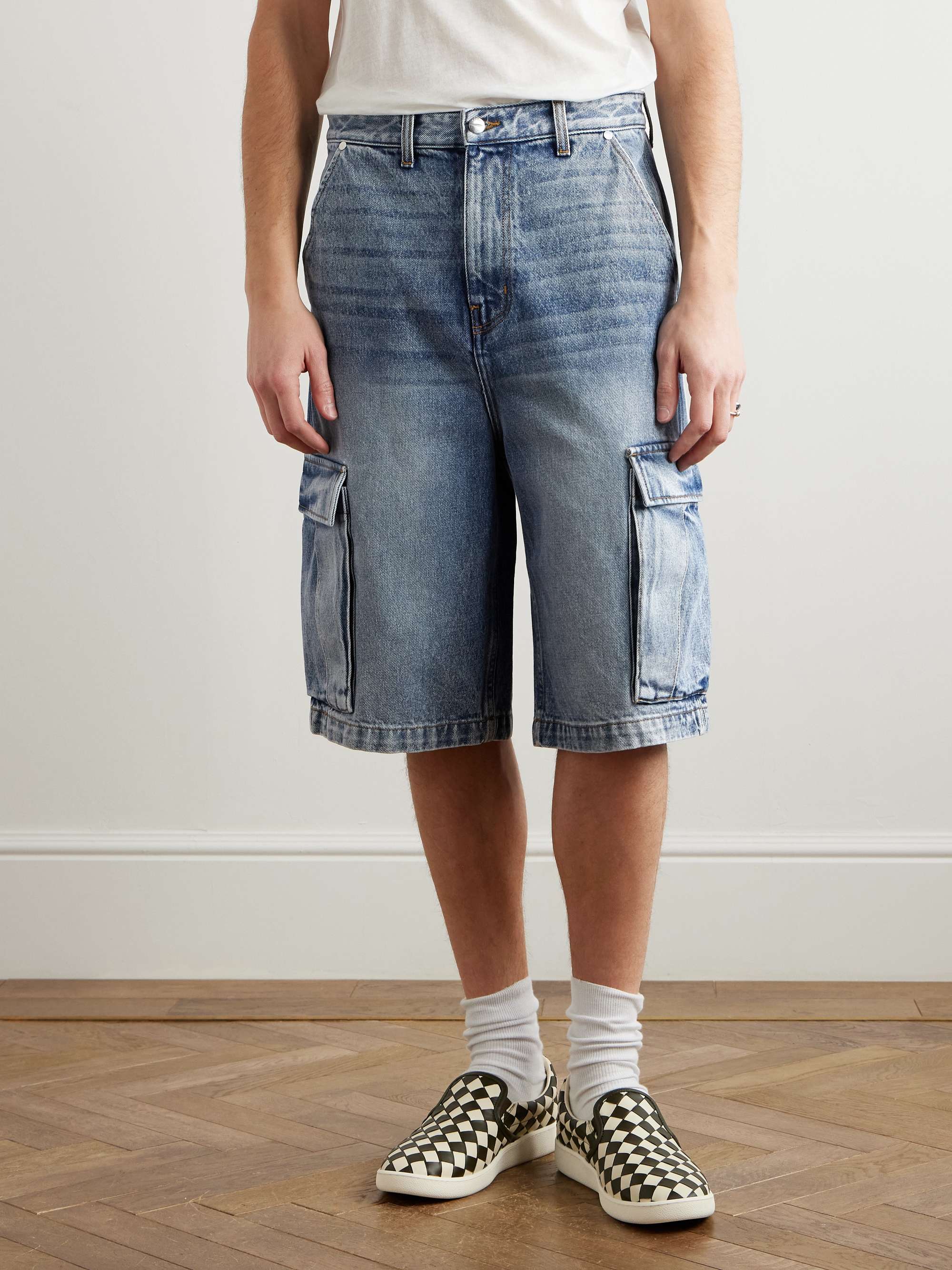 Denim Cargo Shorts view