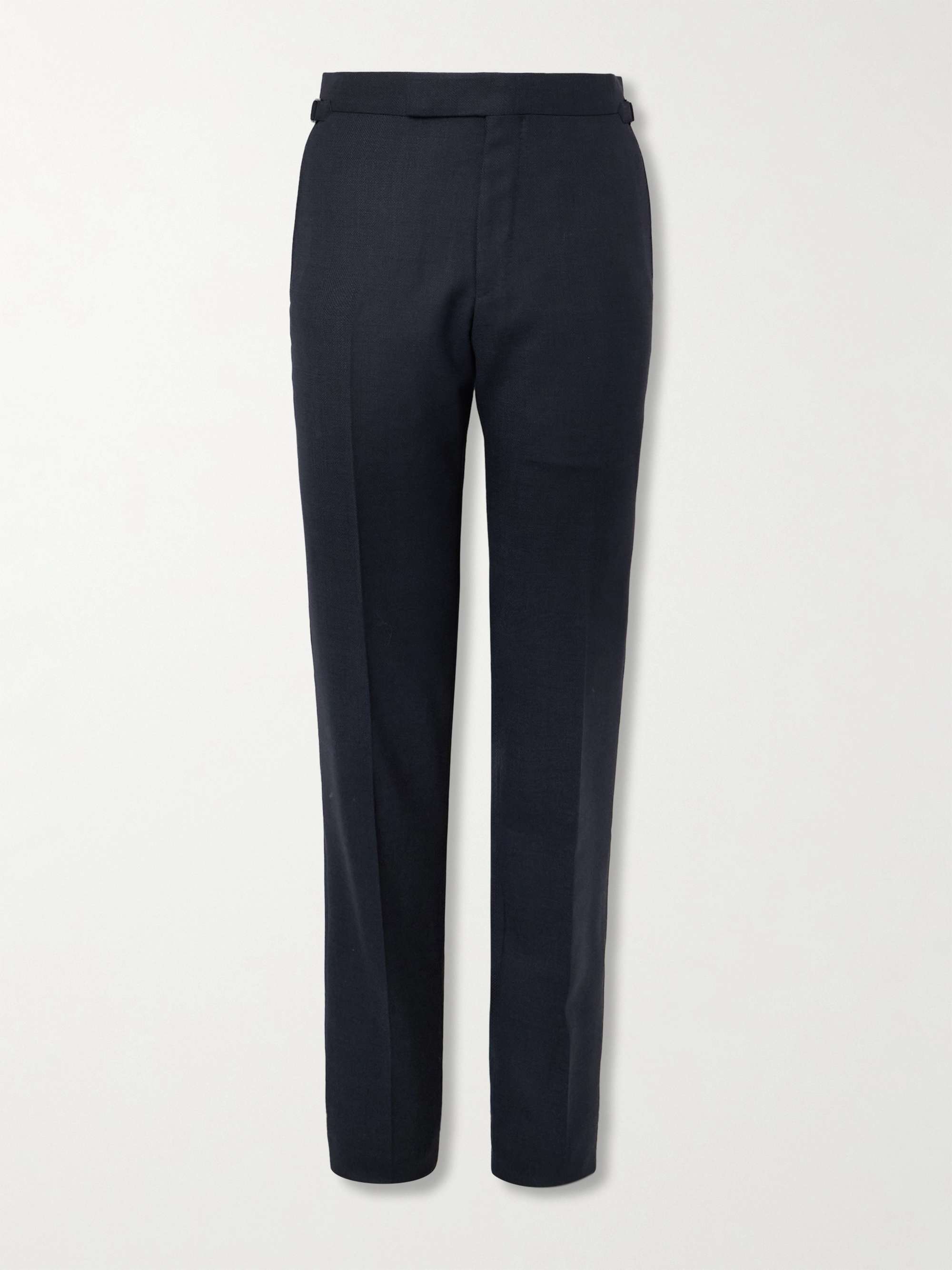 O'Connor Straight-Leg Textured Stretch-Wool Suit Trousers view