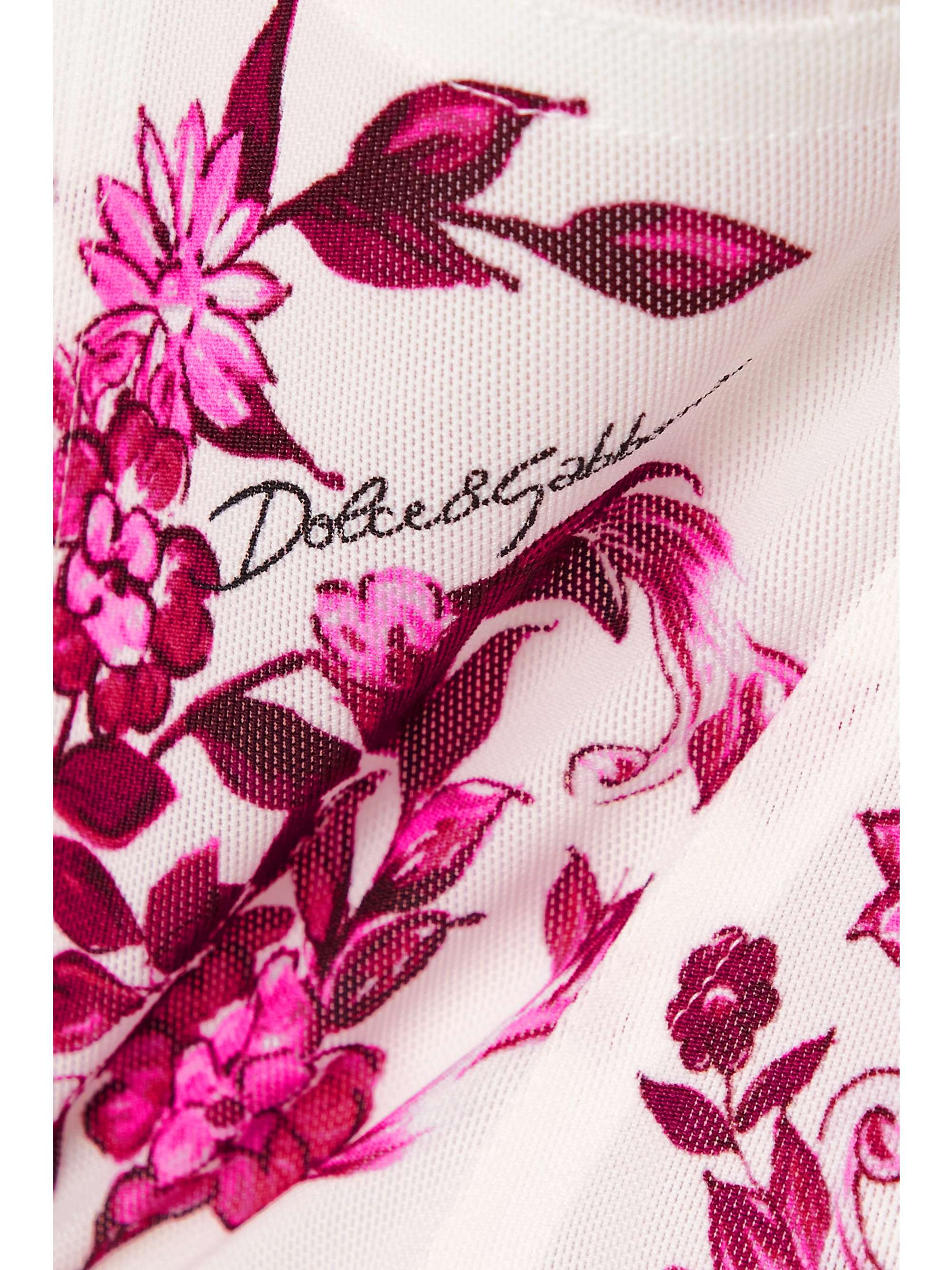 Maiolica floral-print mesh bustier top view