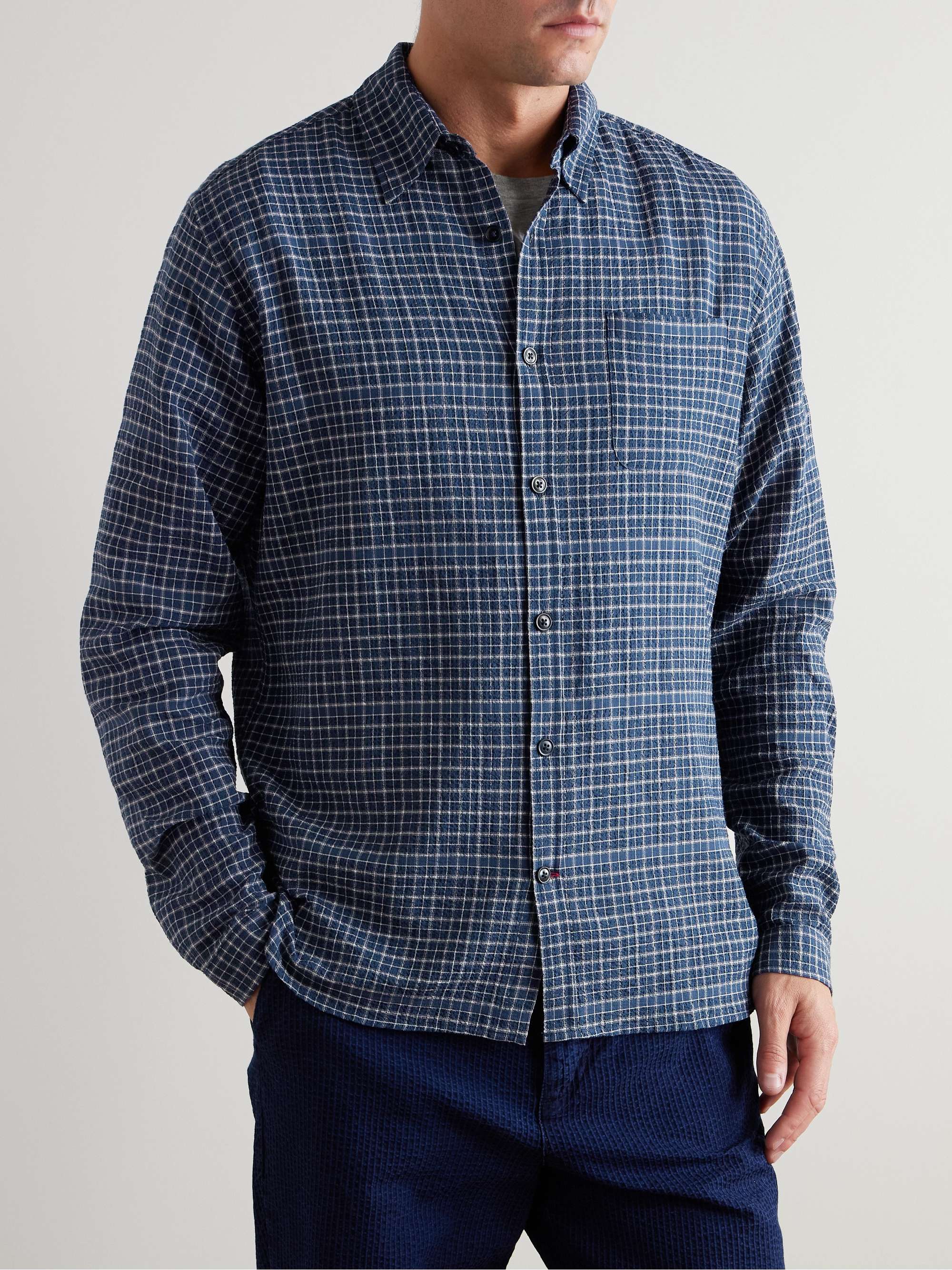 Checked Organic Cotton-Blend Shirt view