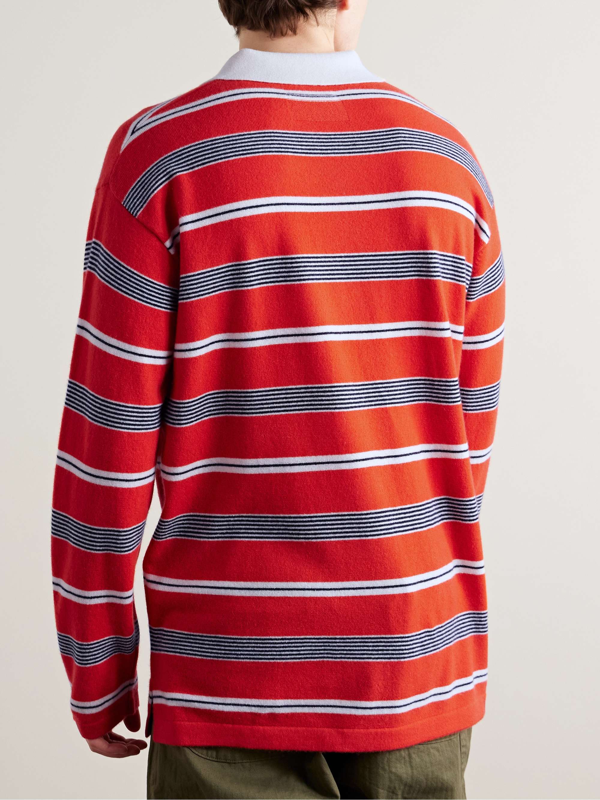 Striped Cashmere Polo Shirt view