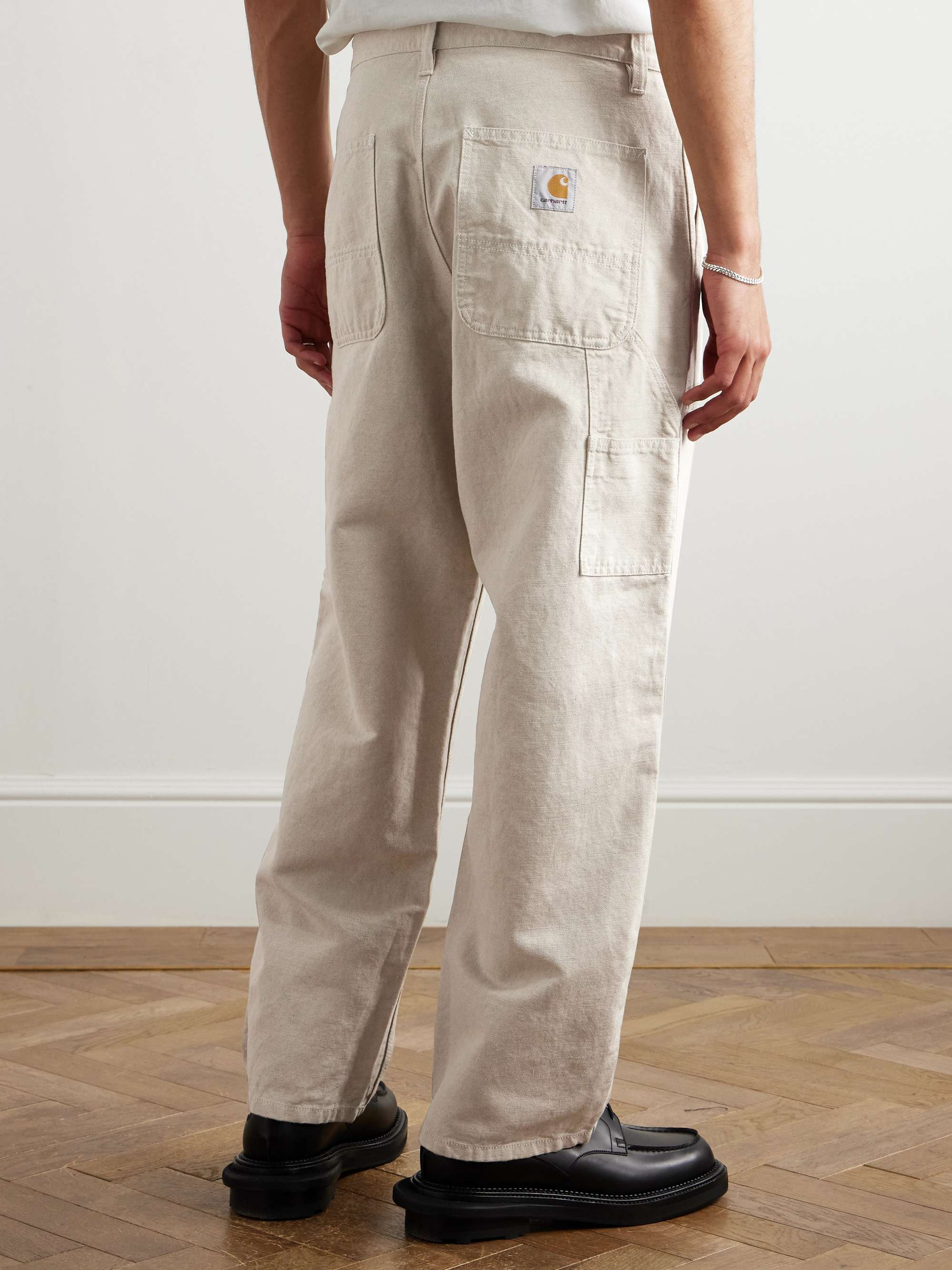 Walter Double Knee Straight-Leg Cotton-Canvas Trousers view