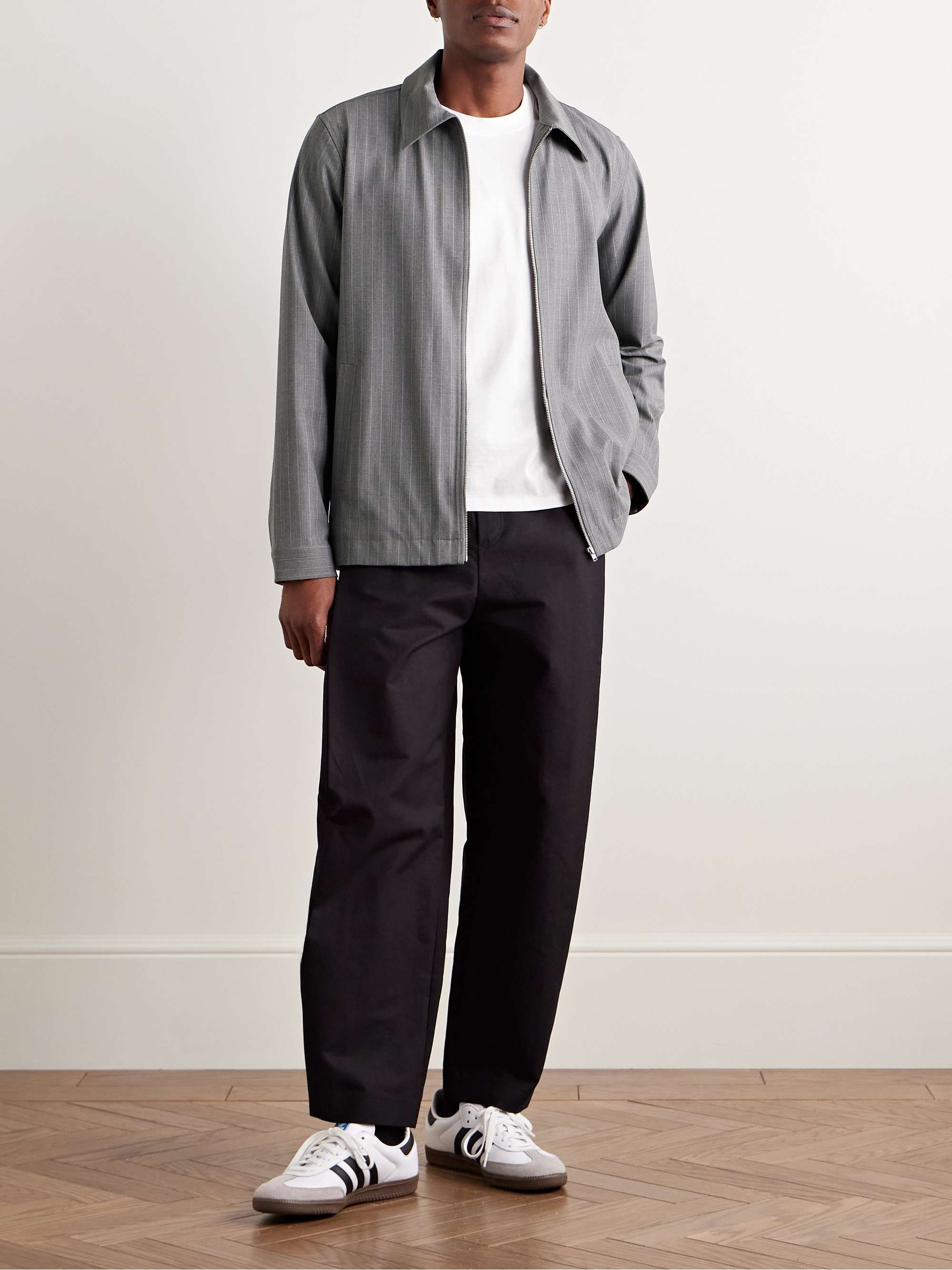 Ivan 1088 Pinstriped Recycled Woven Jacket view