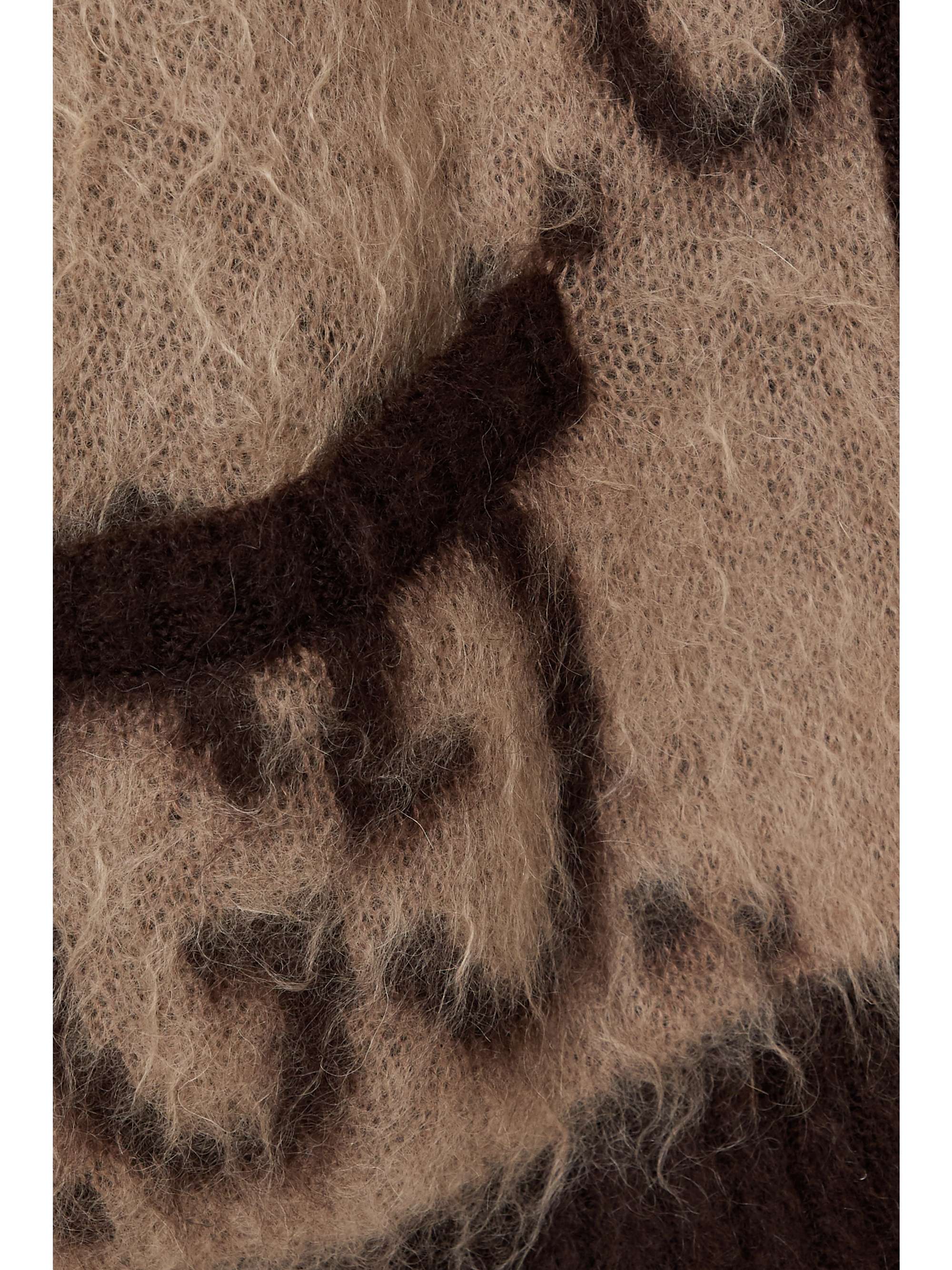 Oversized reversible jacquard-knit mohair-blend cardigan view