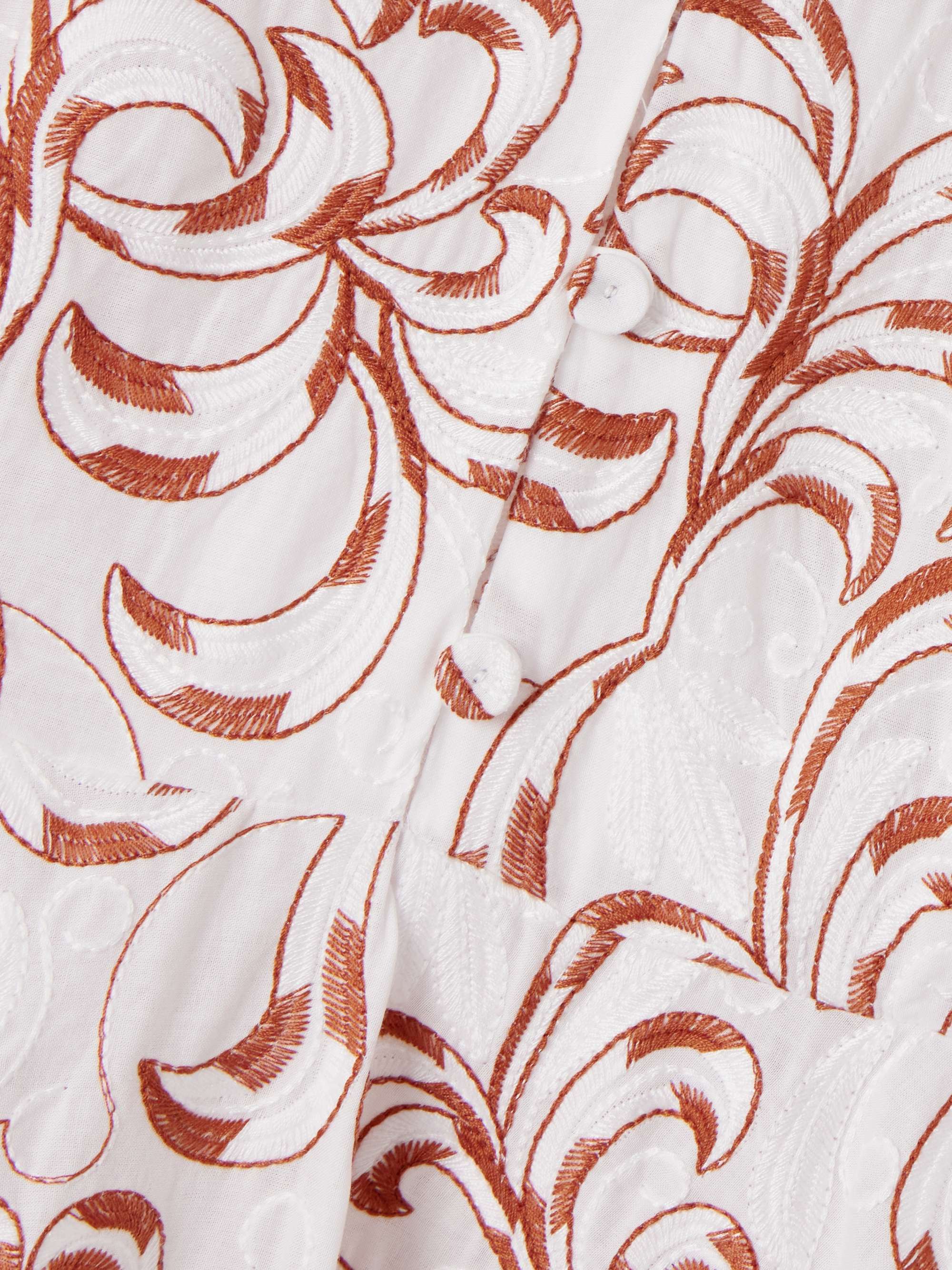 San Pietro tiered embroidered voile maxi shirt dress view