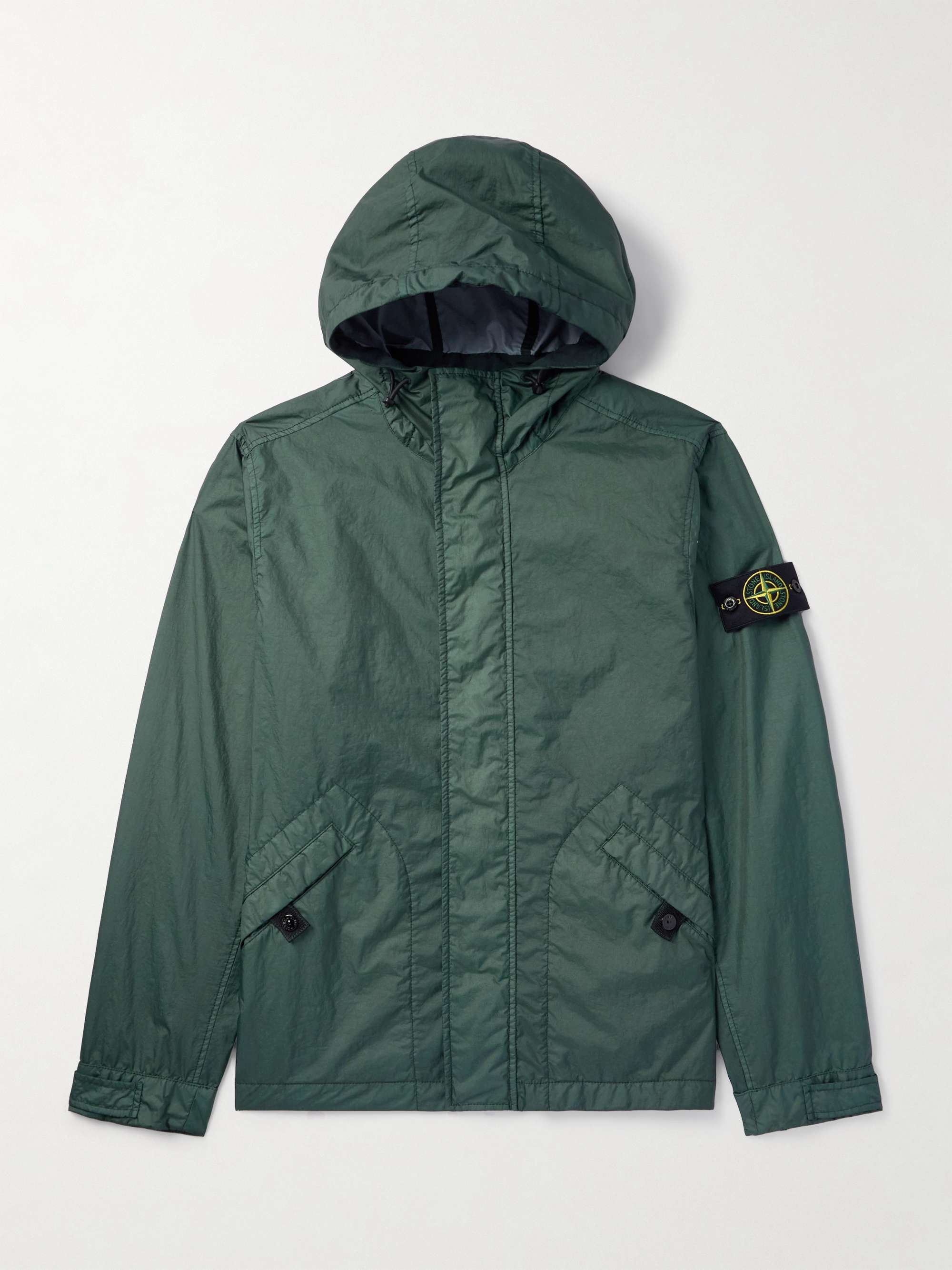 Logo-Appliquéd Membrana 3L TC Hooded Jacket view