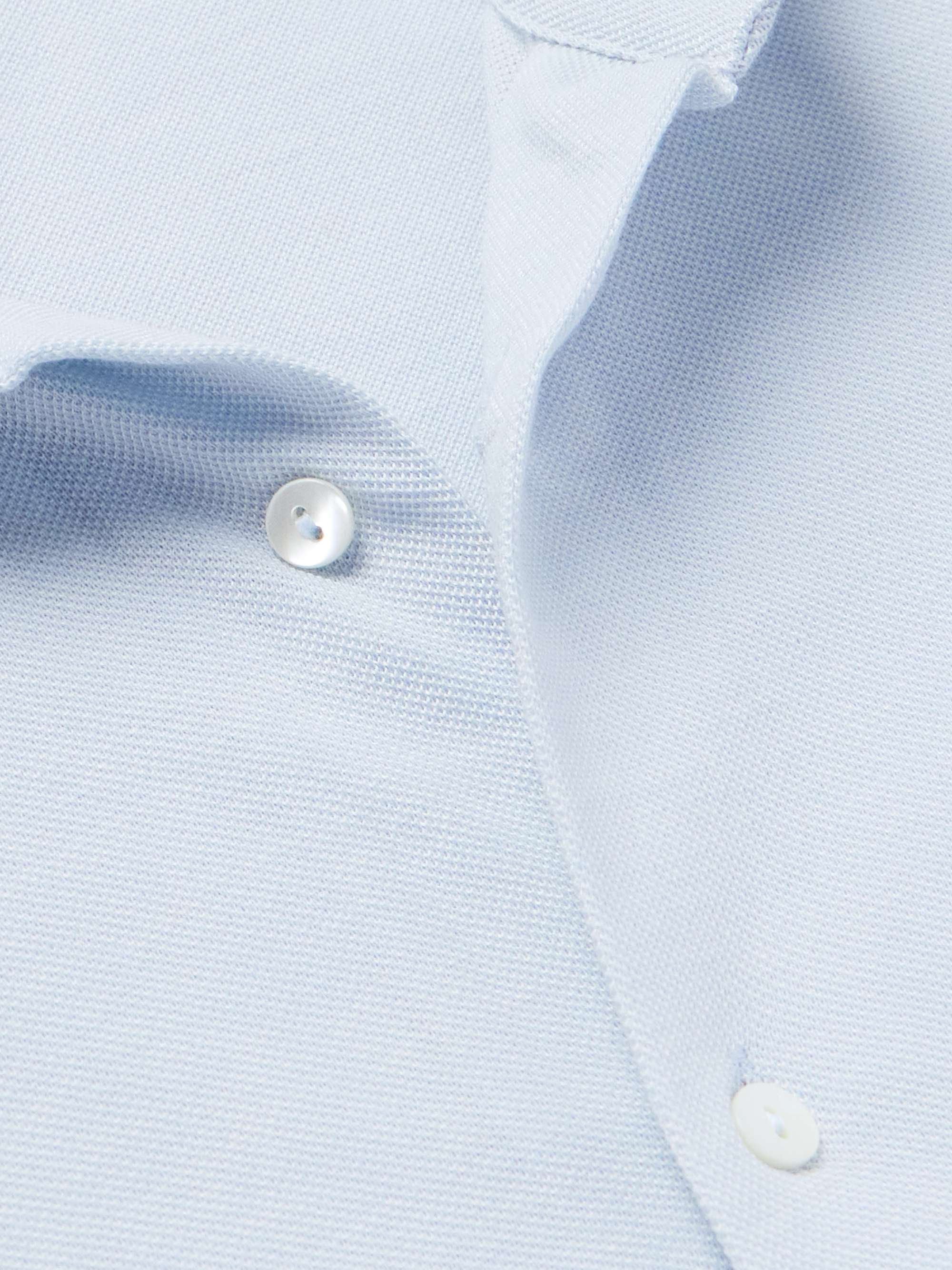 Cotton and Silk-Blend Polo Shirt view