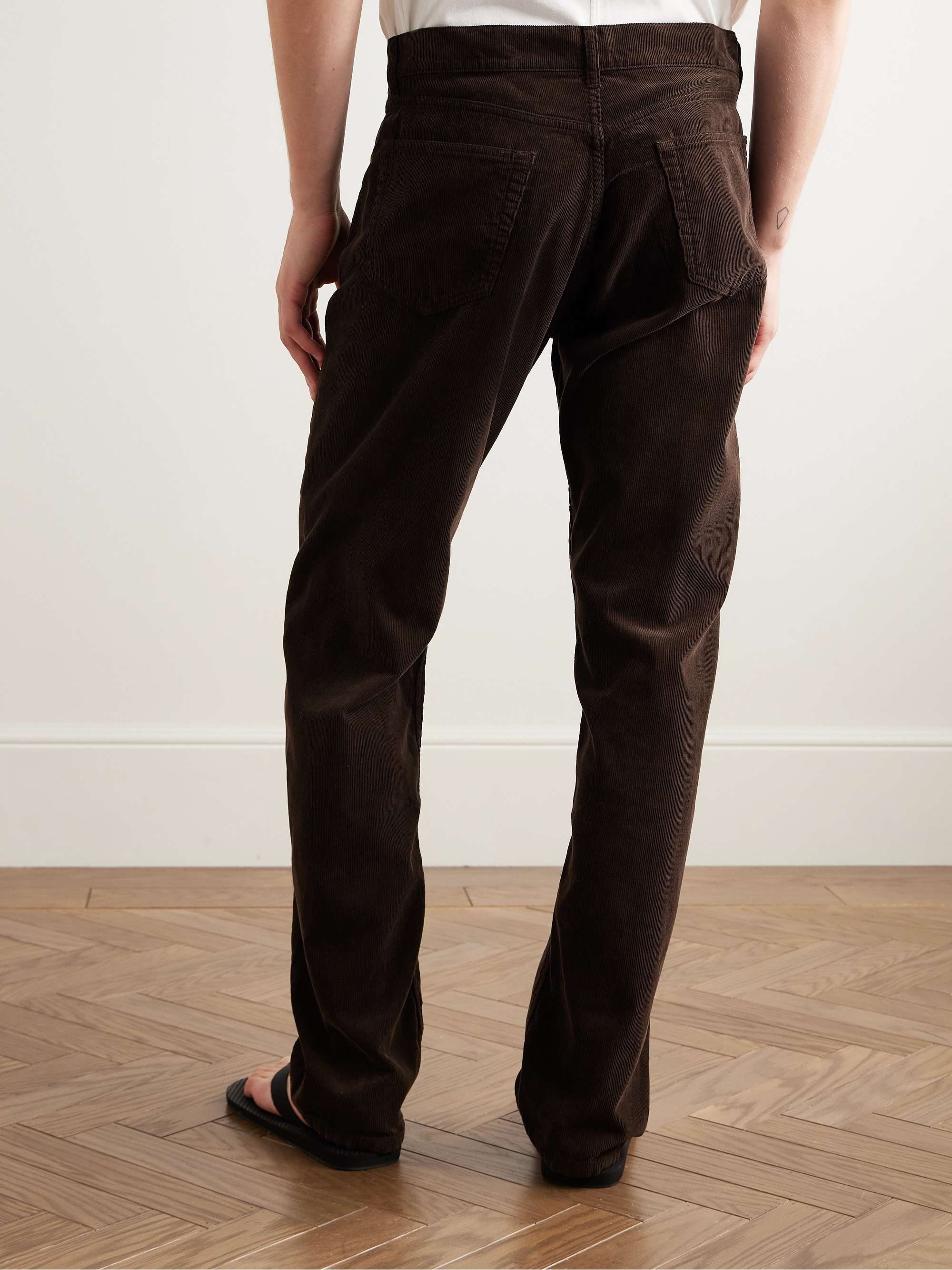 Burt Straight-Leg Cotton-Corduroy Trousers view
