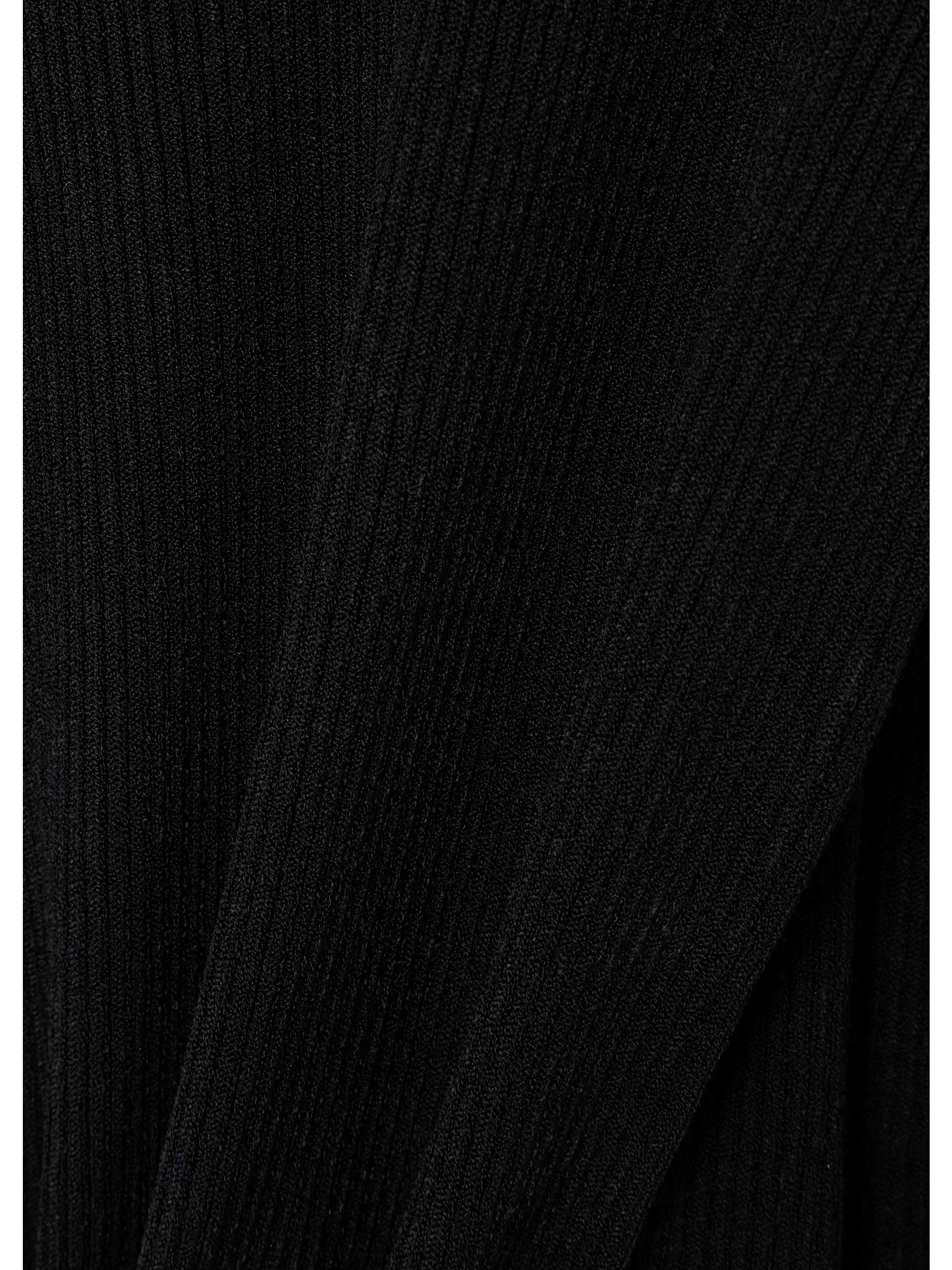 Hooded ribbed-knit midi dress view