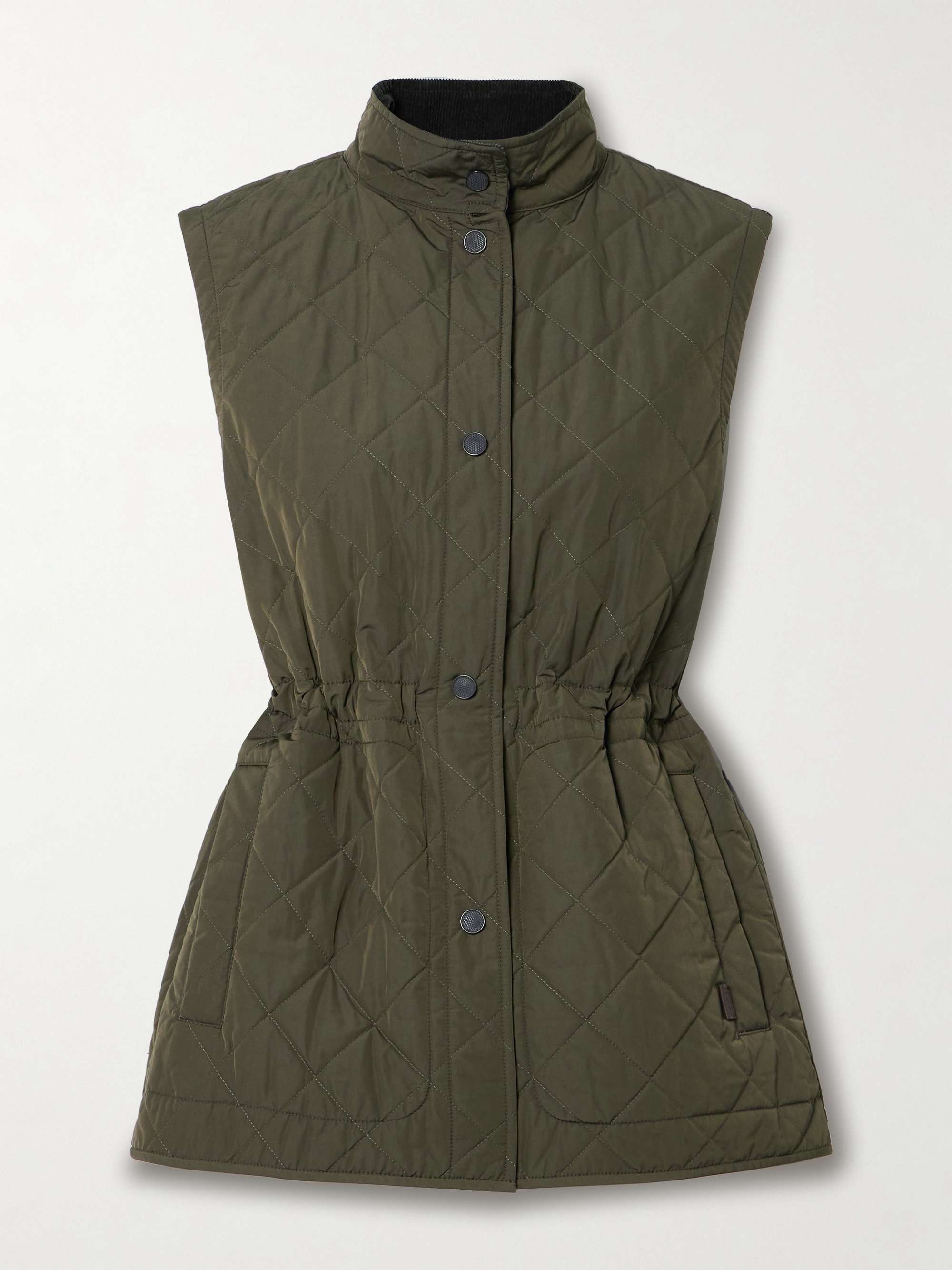 Quilted shell vest view
