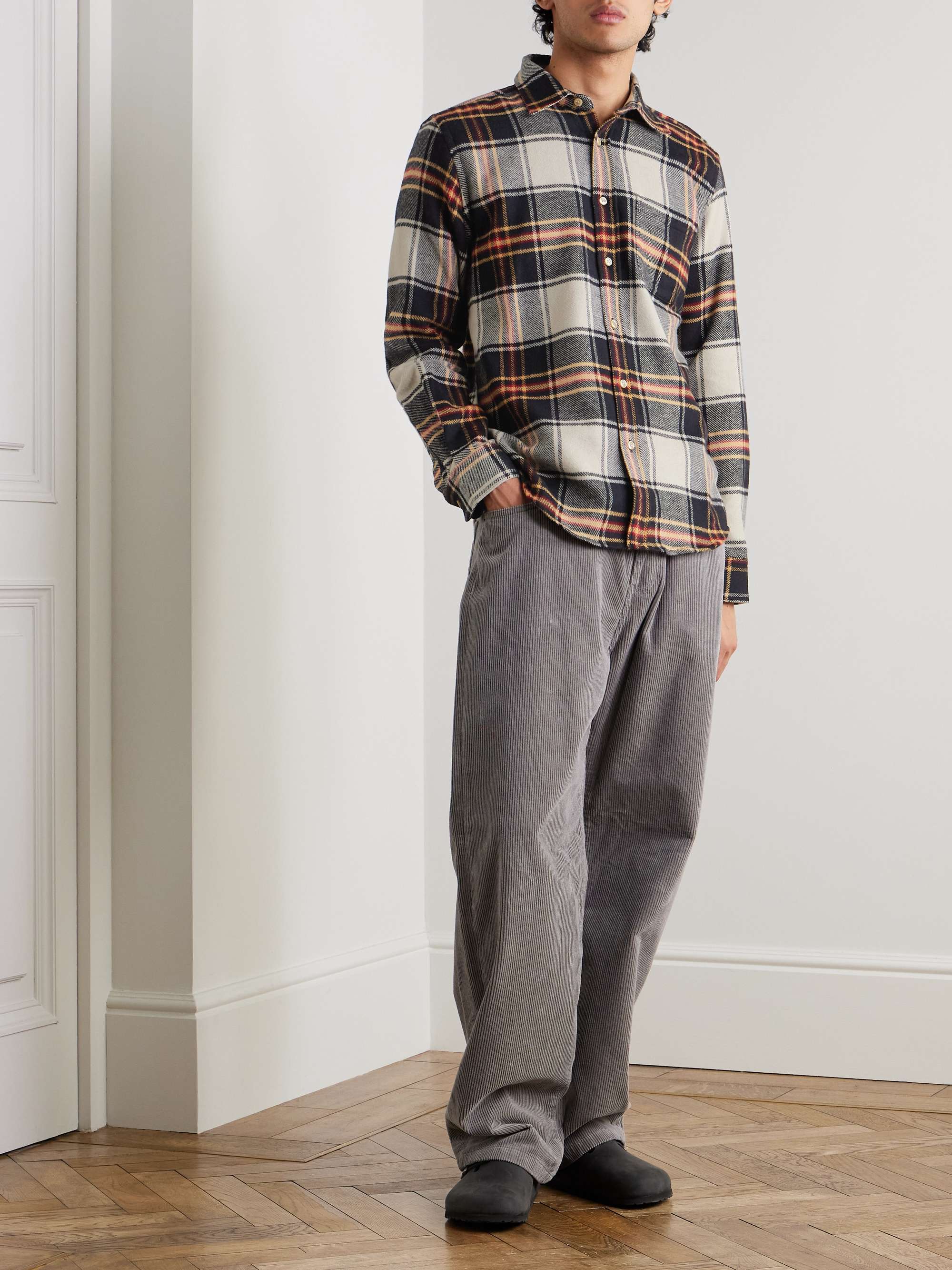 Arc Checked Cotton-Flannel Shirt view
