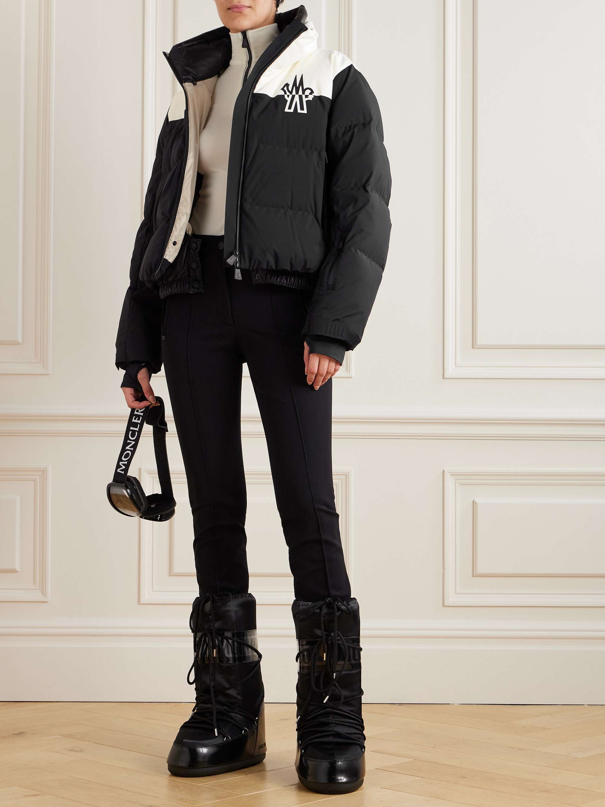 Stennes poplin-paneled quilted down ski jacket view
