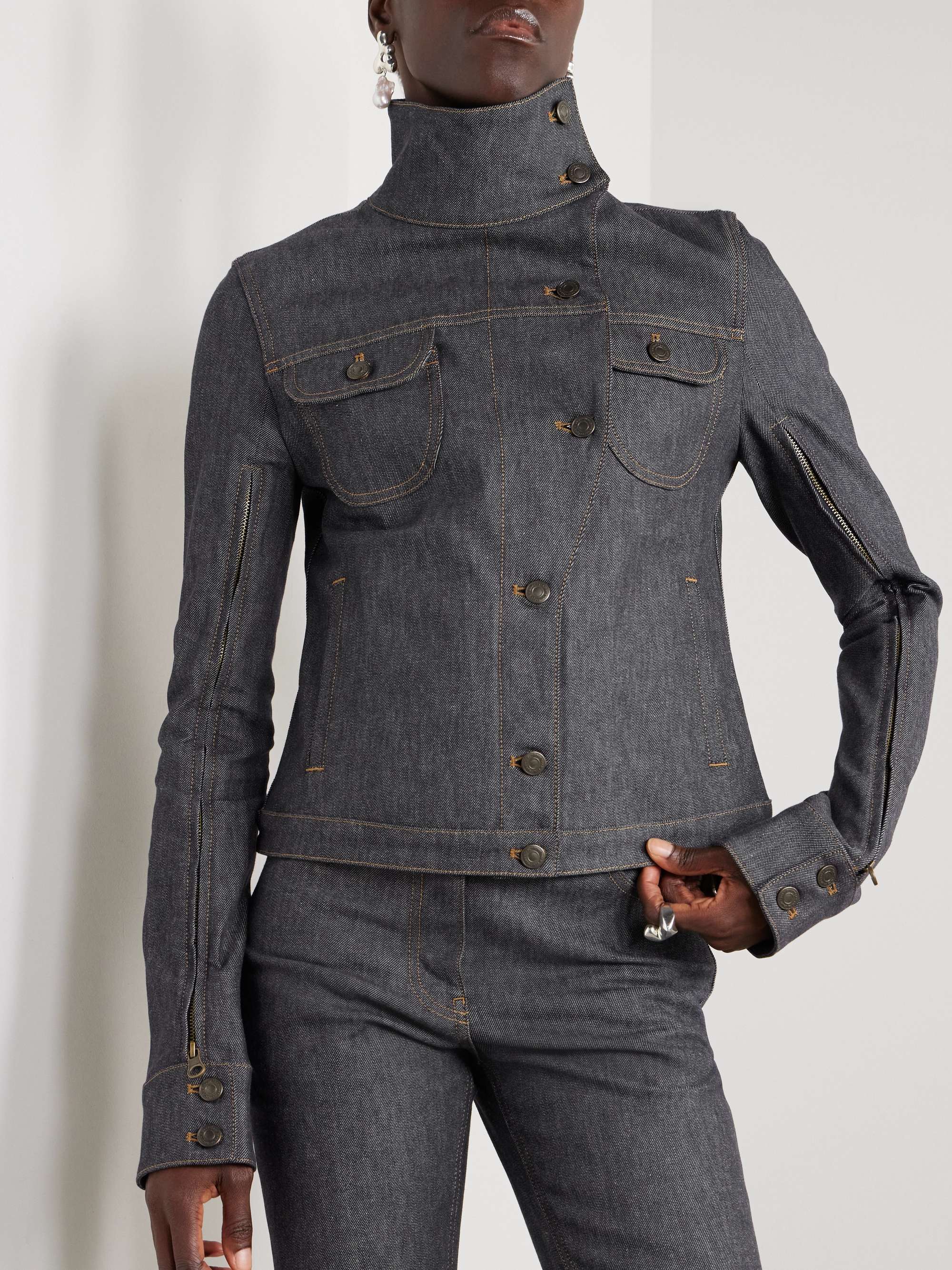 Convertible denim jacket view