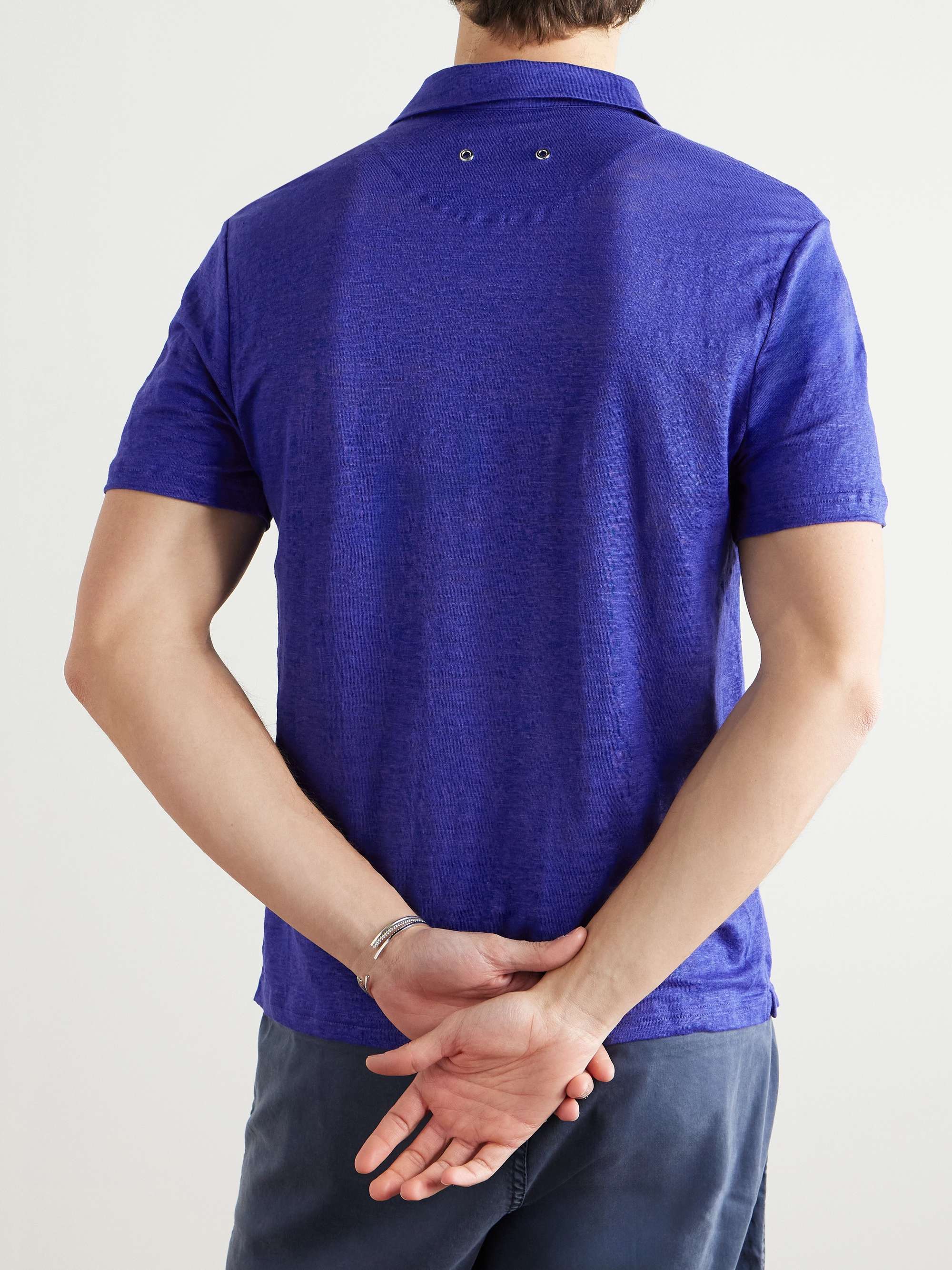 Pyramid Linen-Jersey Polo Shirt view