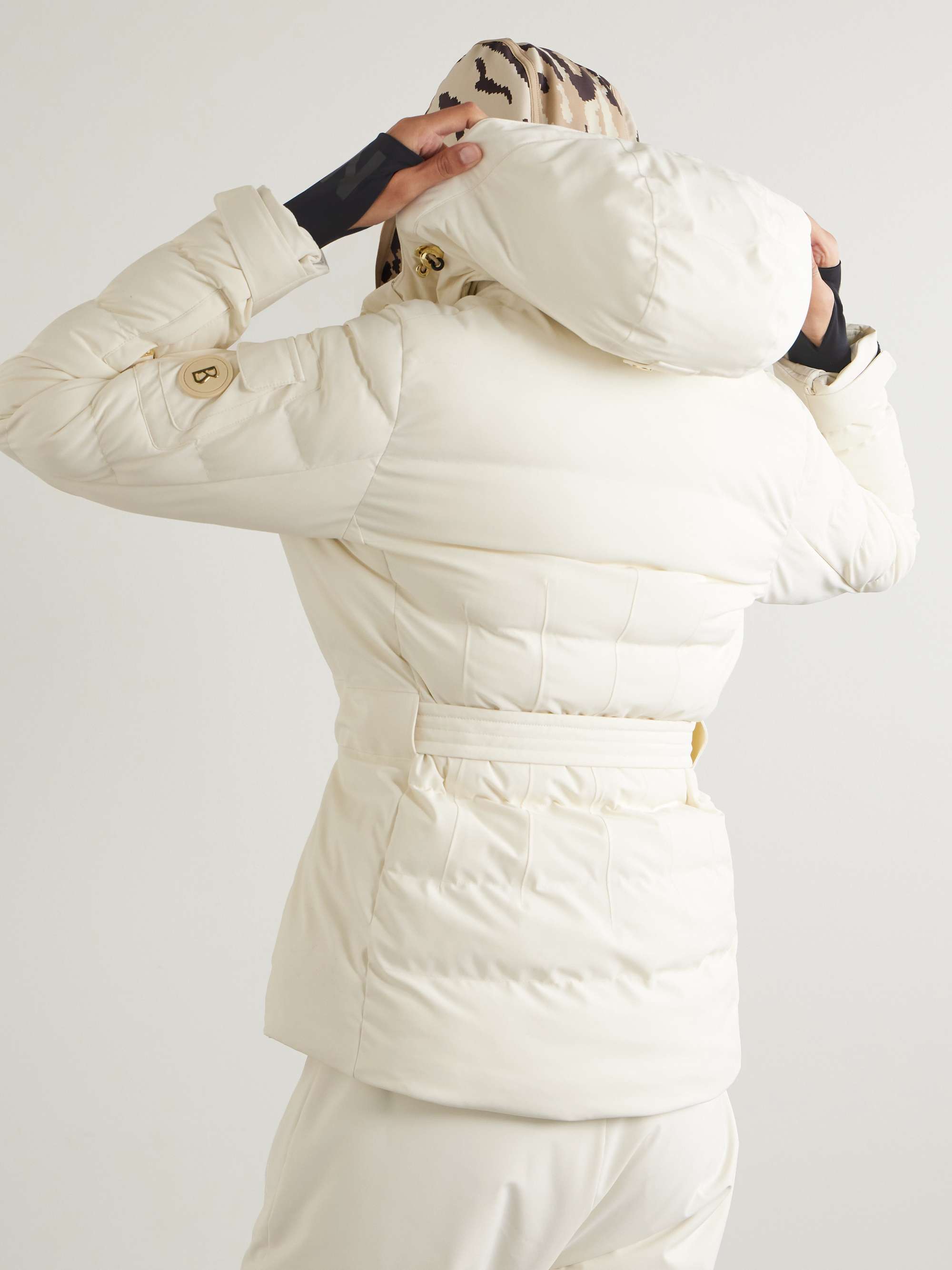 Ellya layered belted quilted ski jacket view