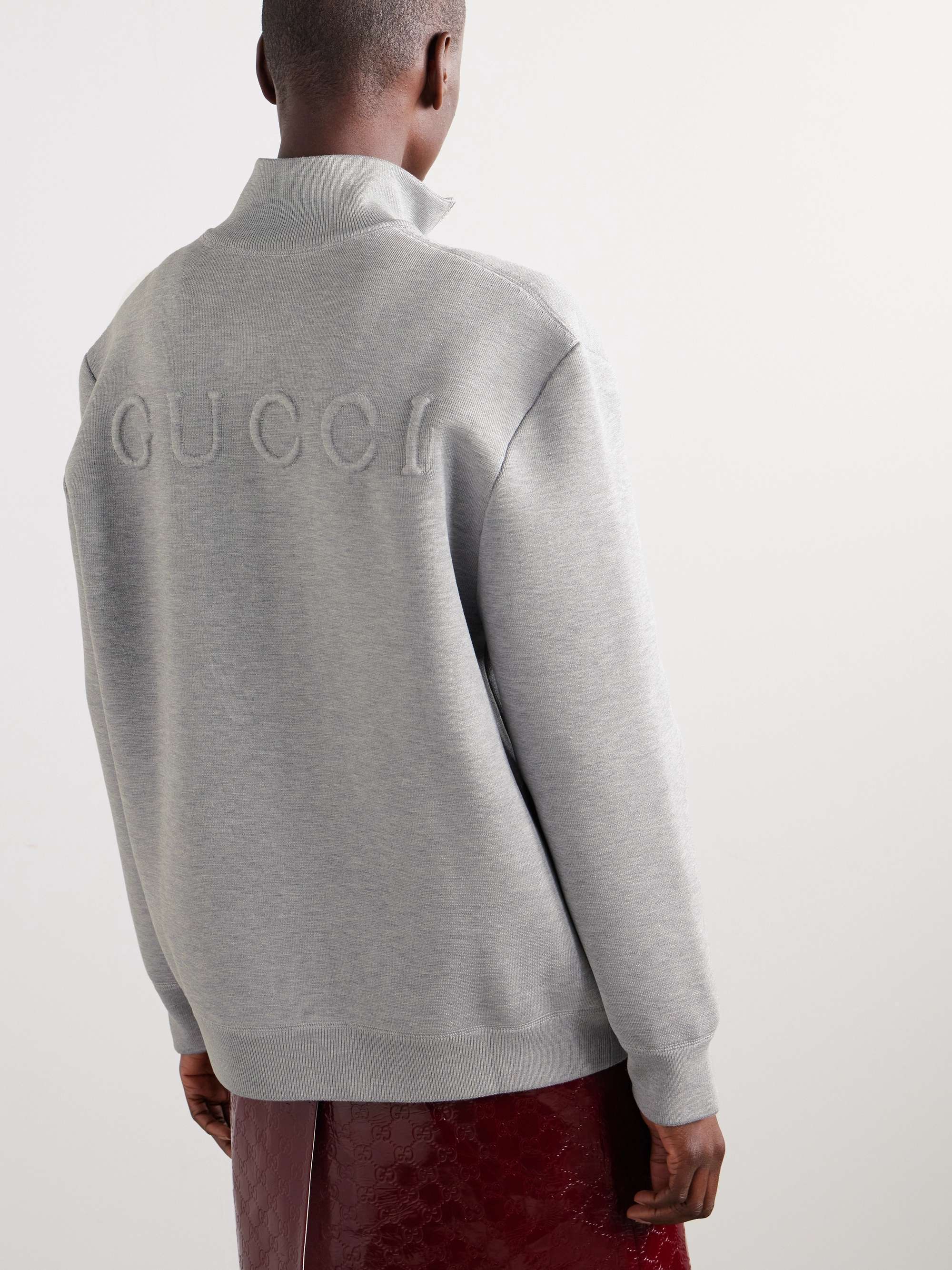 Debossed jersey cardigan view