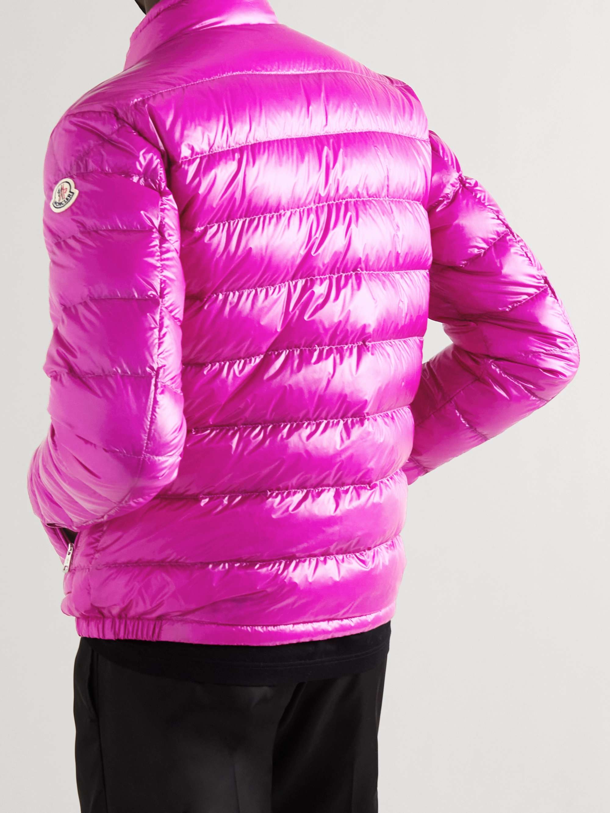 Acorus Logo-Appliquéd Quilted Glossed-Shell Down Jacket view
