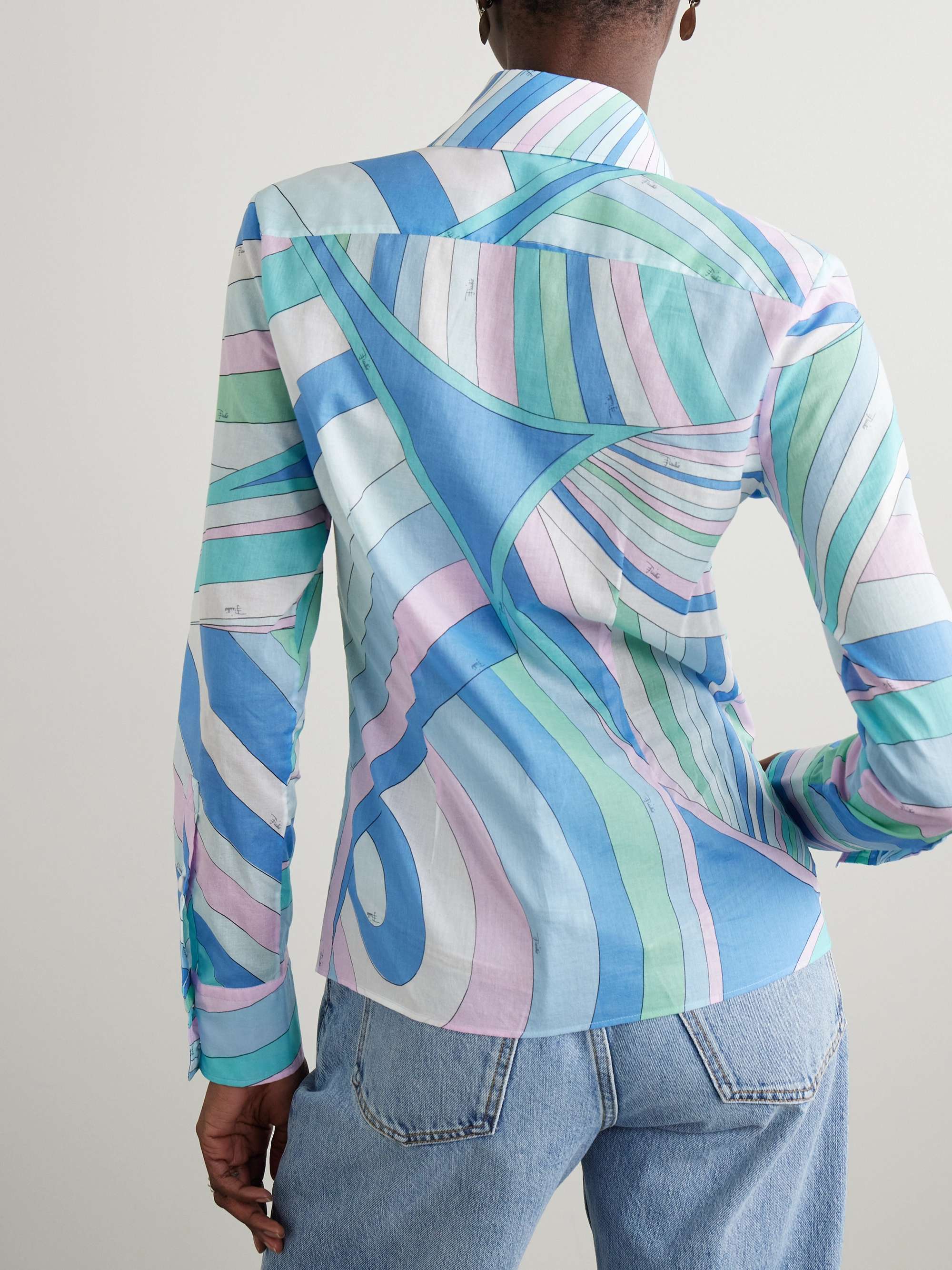 Iride printed cotton shirt view