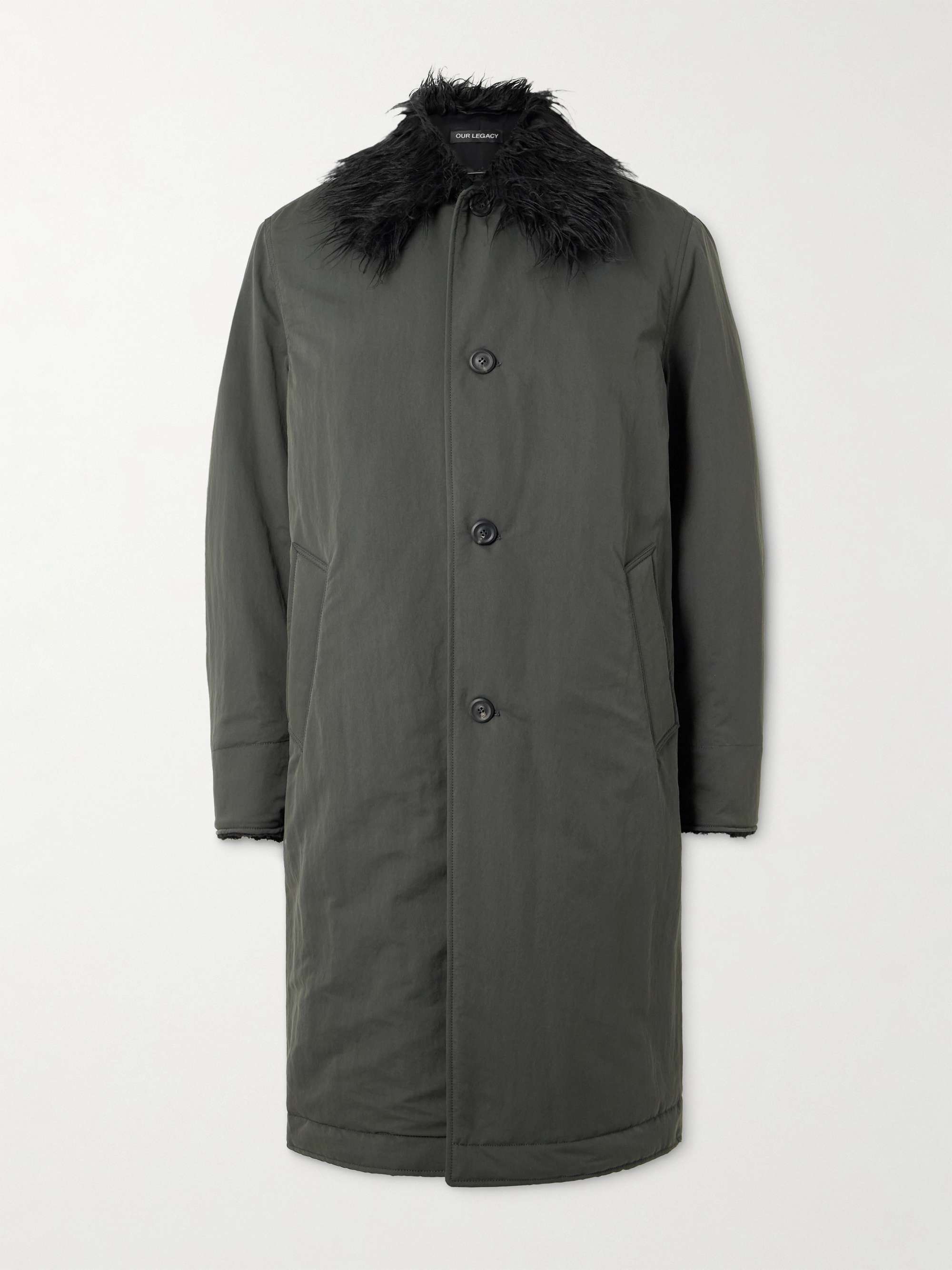 Polar Faux Fur-Trimmed Tech-Shell Coat view