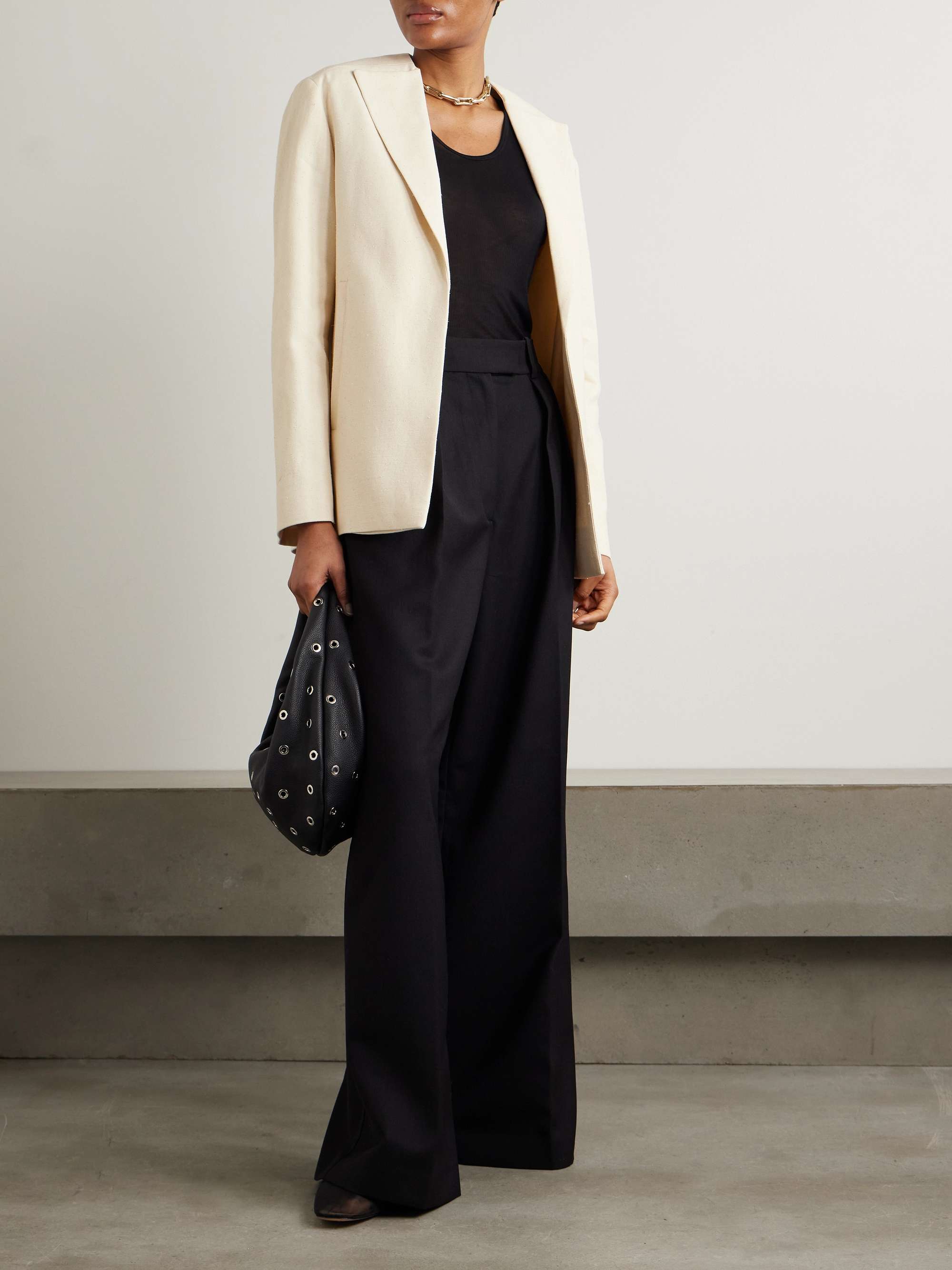 Rocco textured cotton-blend twill blazer view