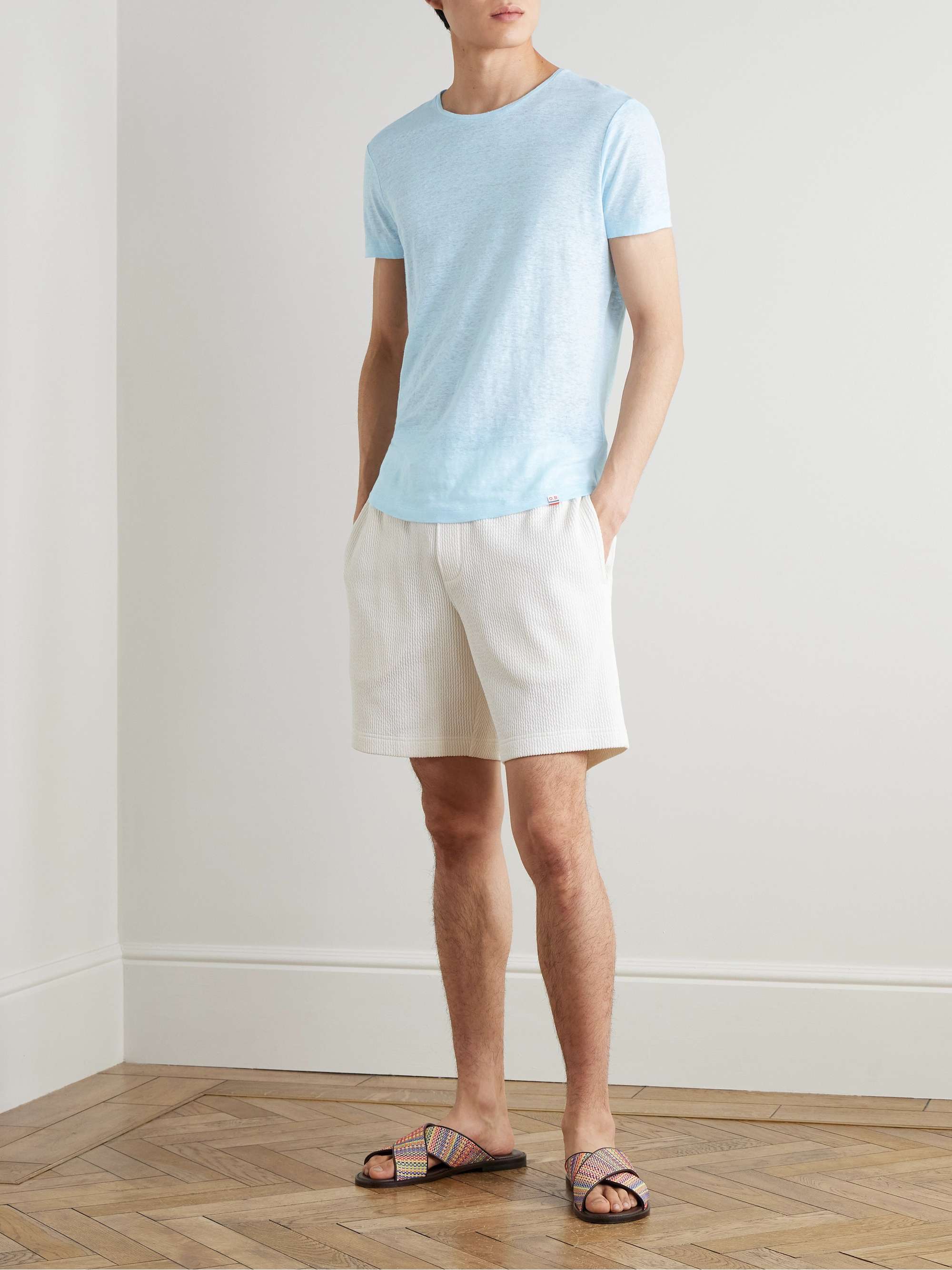 OB-T Slim-Fit Linen-Jersey T-Shirt view