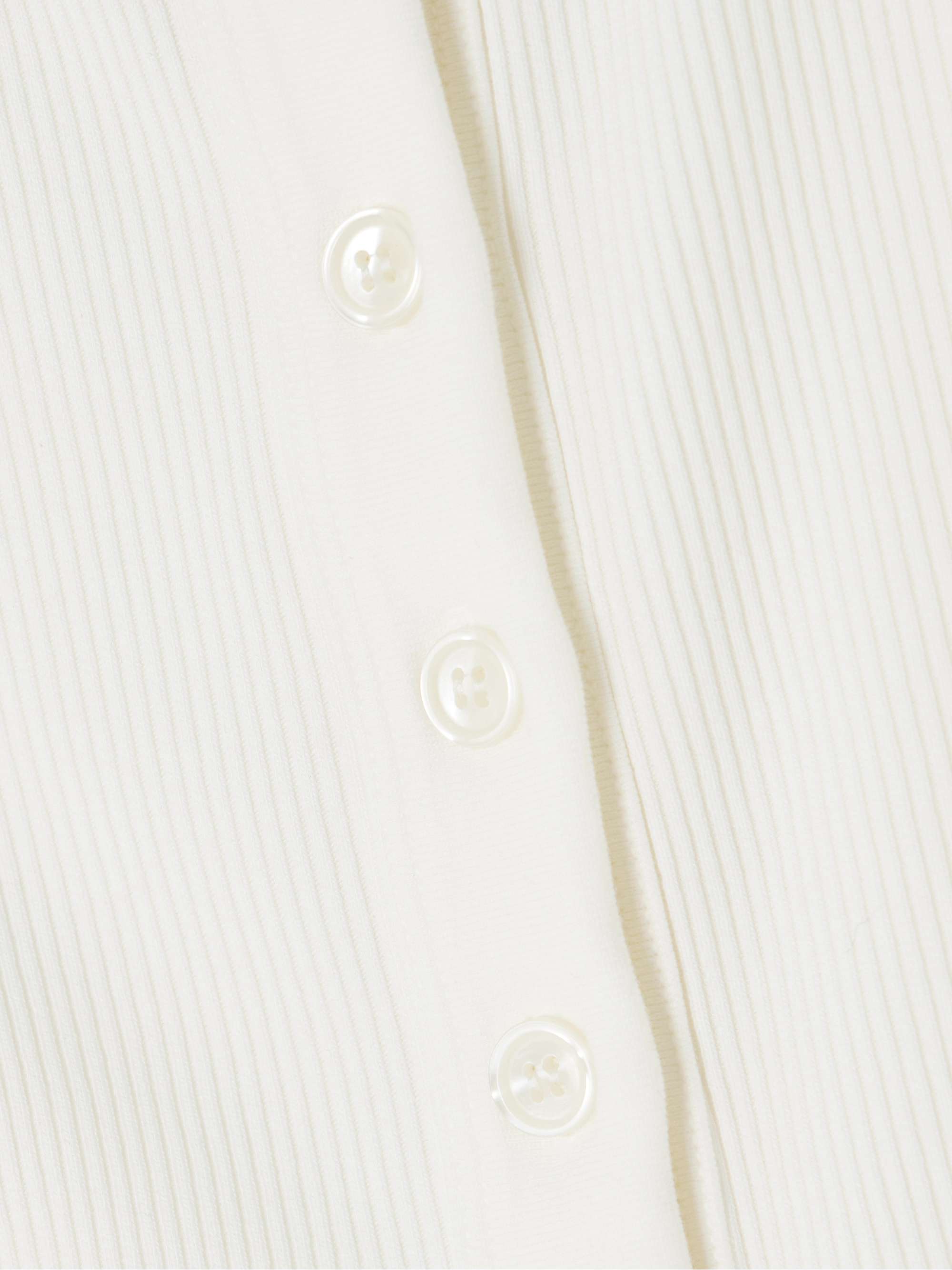 Varra ribbed stretch organic cotton and Lyocell-blend Henley top view