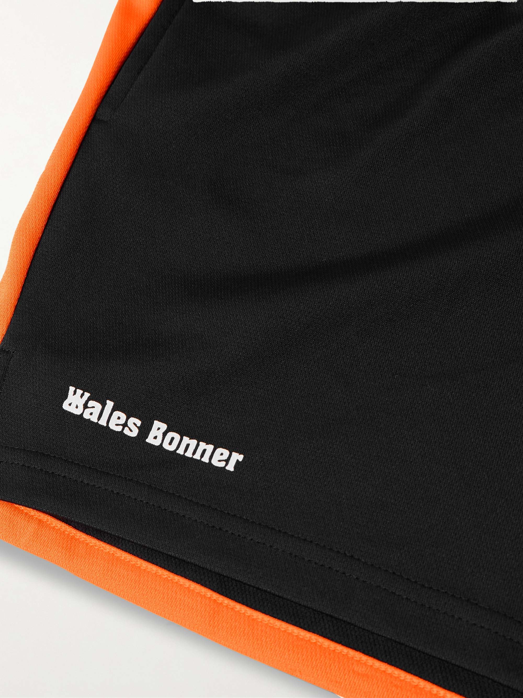 Straight-Leg Logo-Appliquéd Two-Tone Tech-Jersey Shorts view