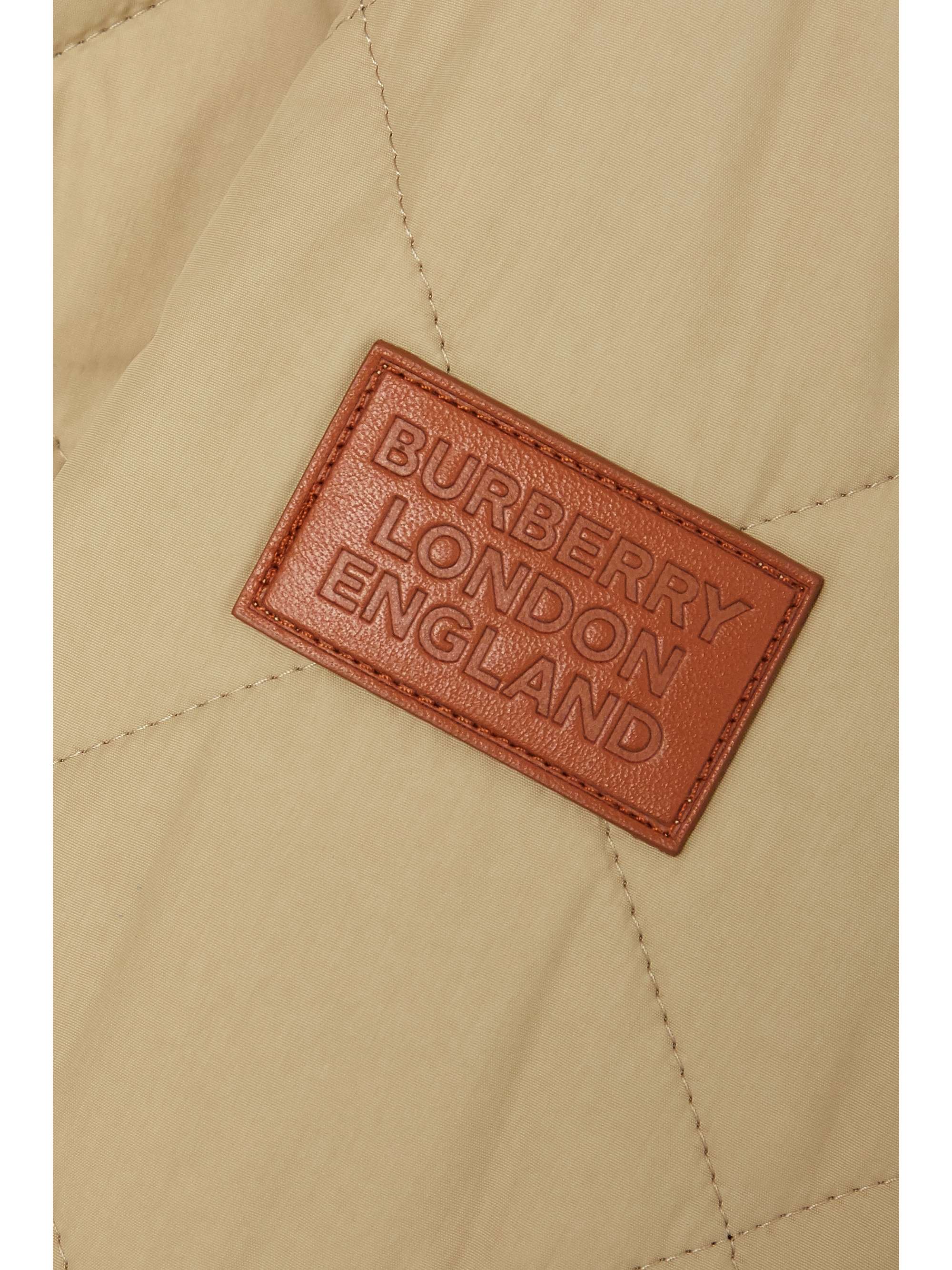 Corduroy and leather-trimmed quilted shell jacket view