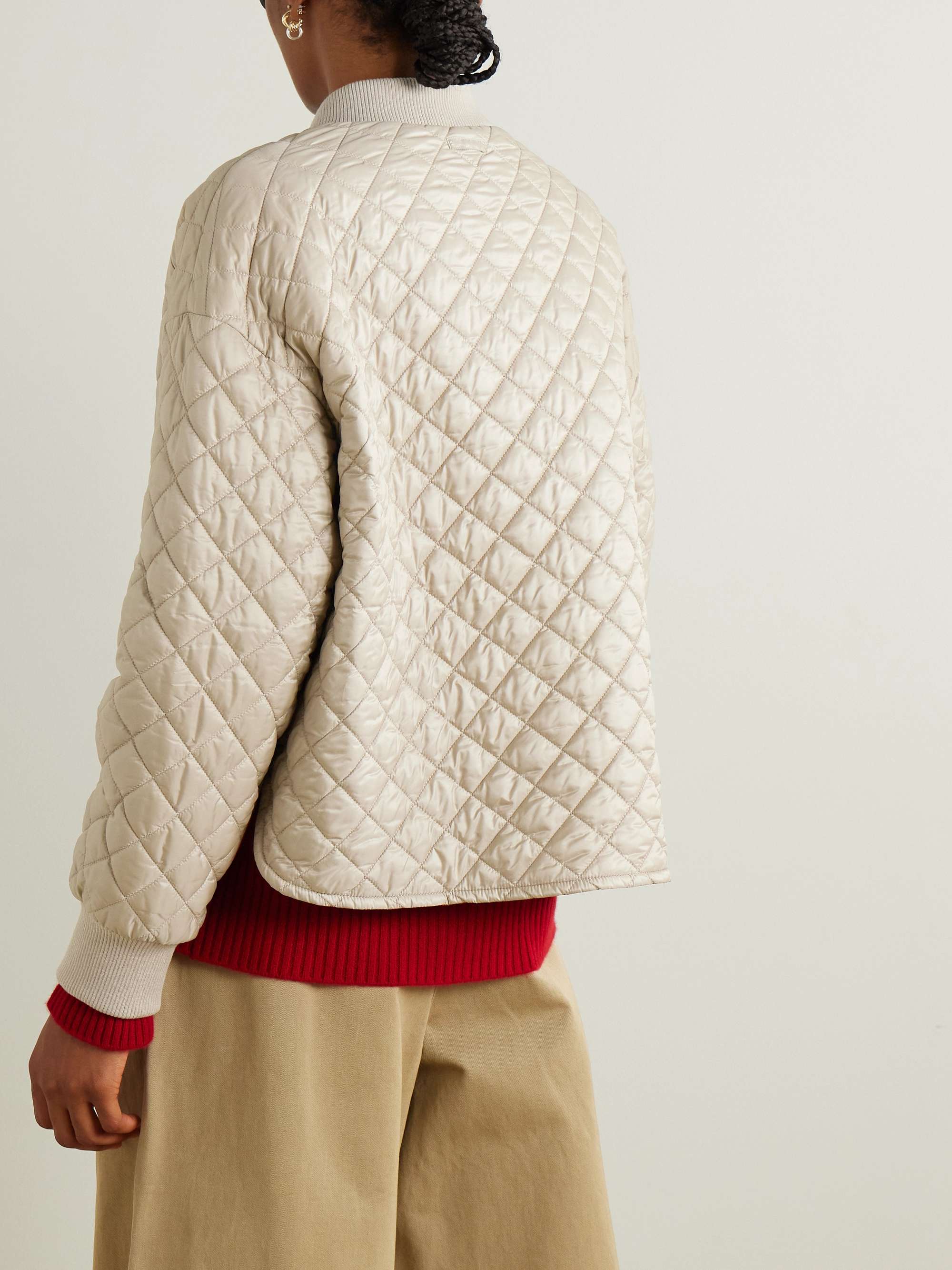 Licia quilted shell bomber jacket view