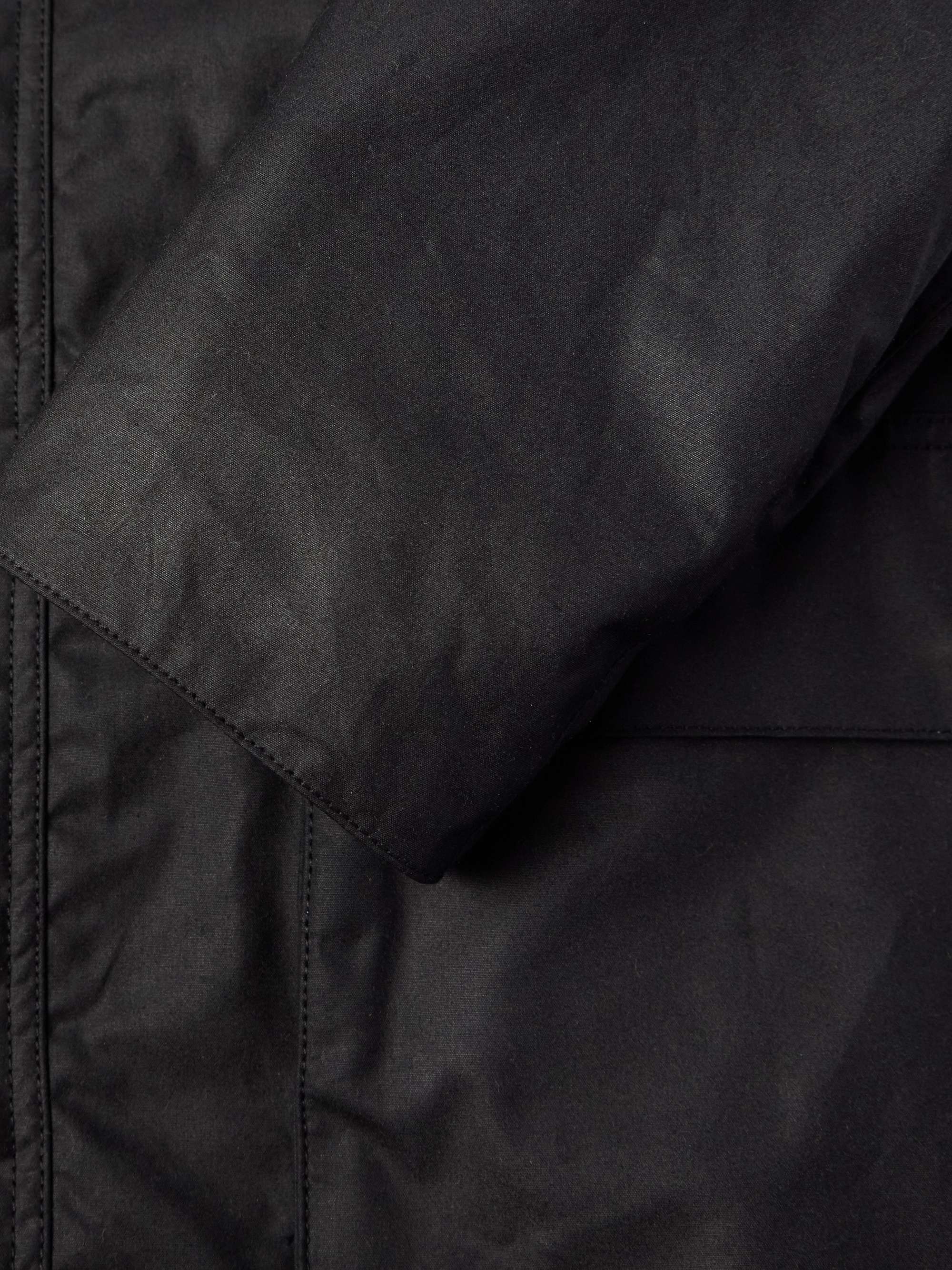 Kylian Corduroy-Trimmed Waxed Cotton-Canvas Field Jacket view