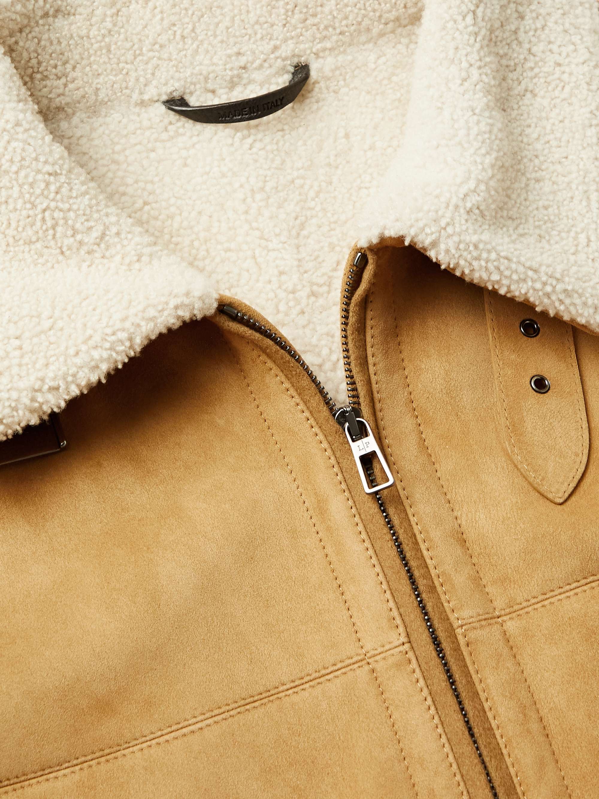 Ravelstone Shearling-Lined Suede Jacket view