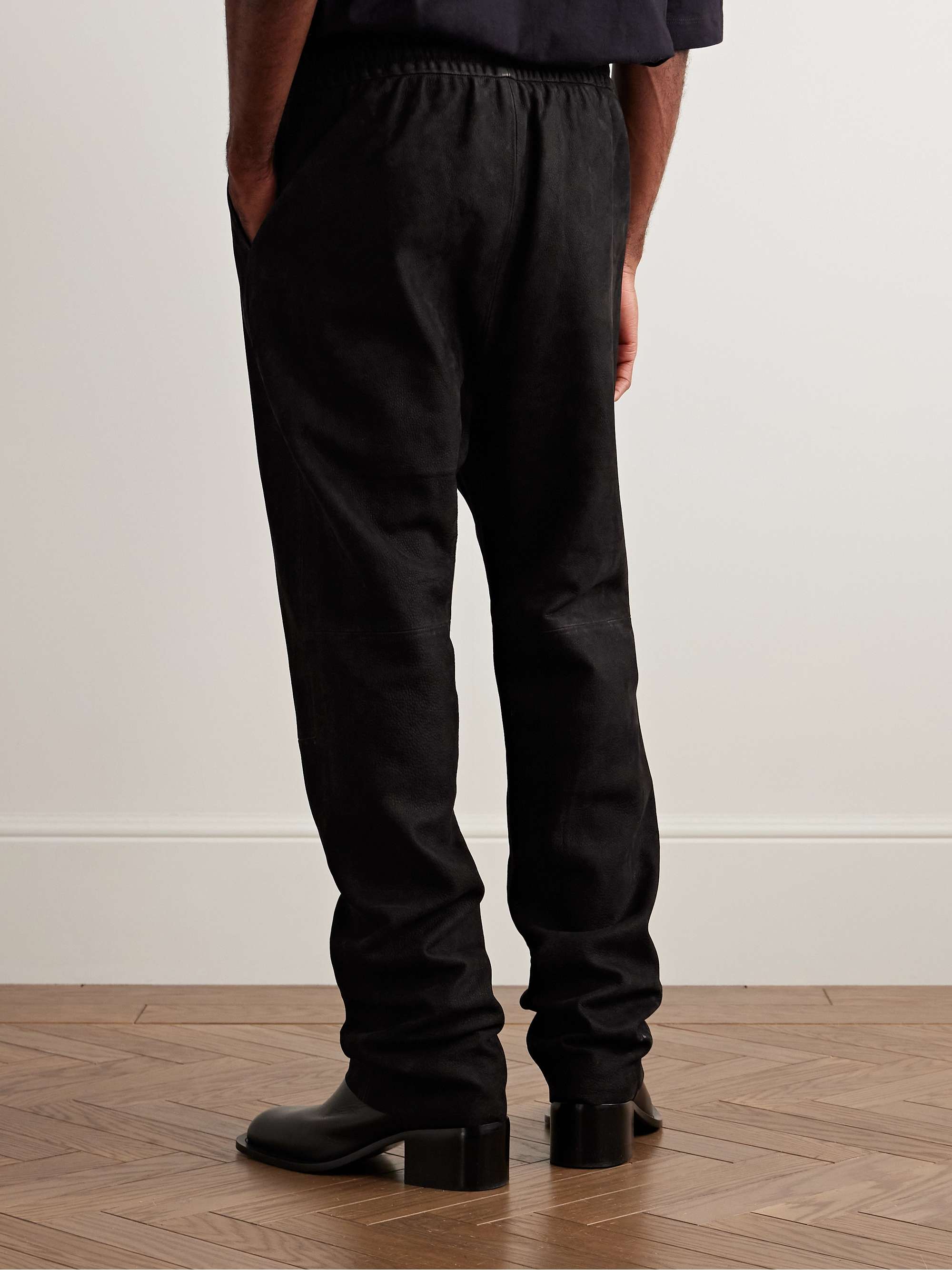 Forum Tapered Full-Grain Nubuck Drawstring Trousers view