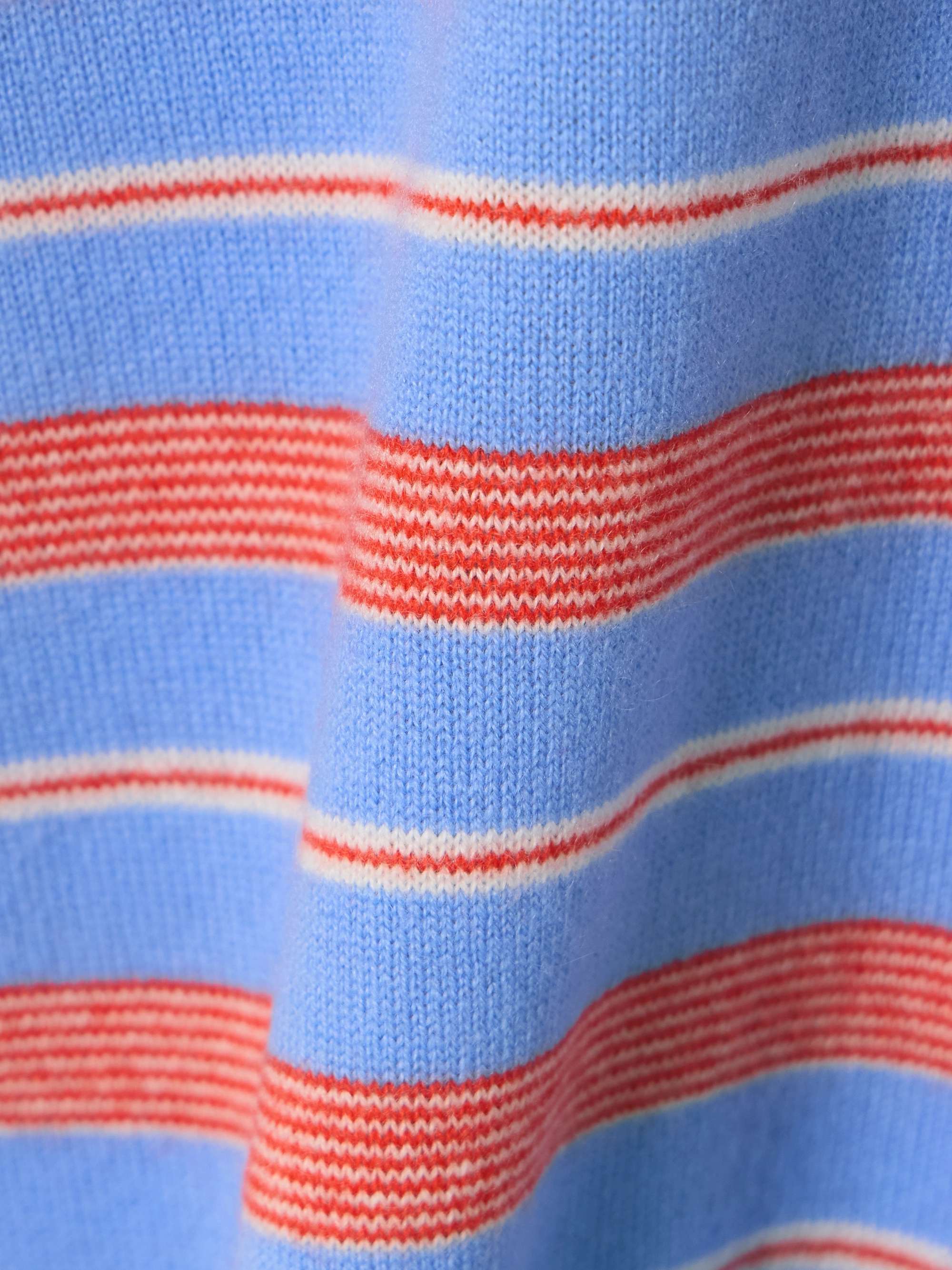 Striped cashmere polo sweater view