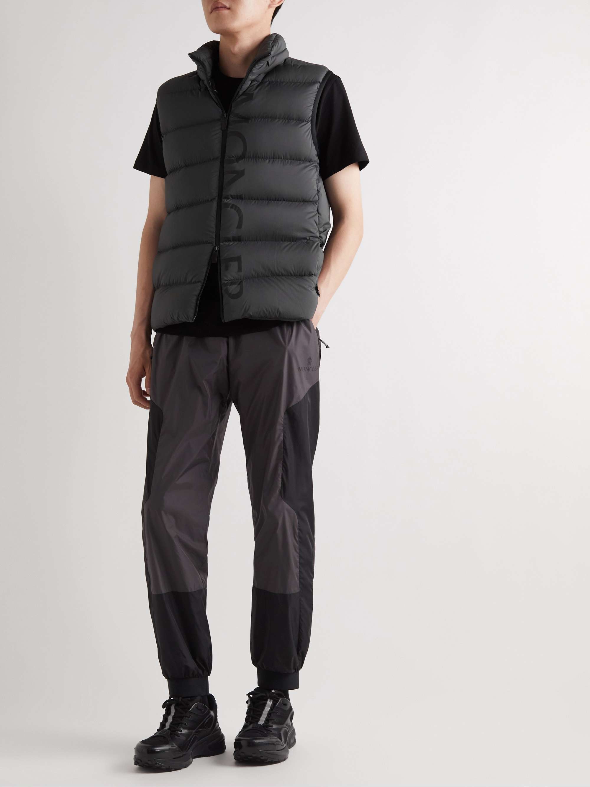 Logo-Print Quilted Nylon Down Gilet view