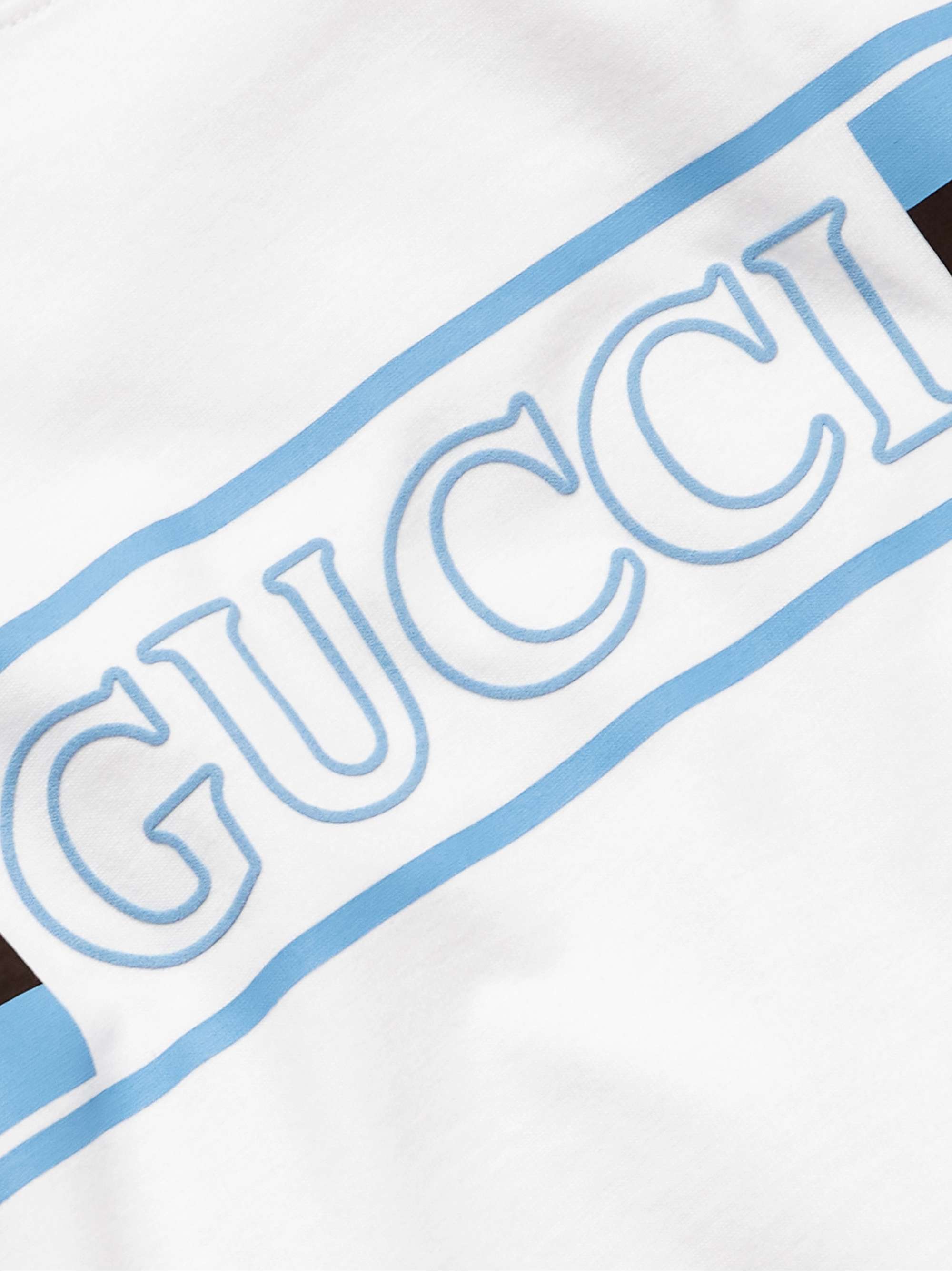 Logo-Flocked Printed Cotton-Jersey T-Shirt view