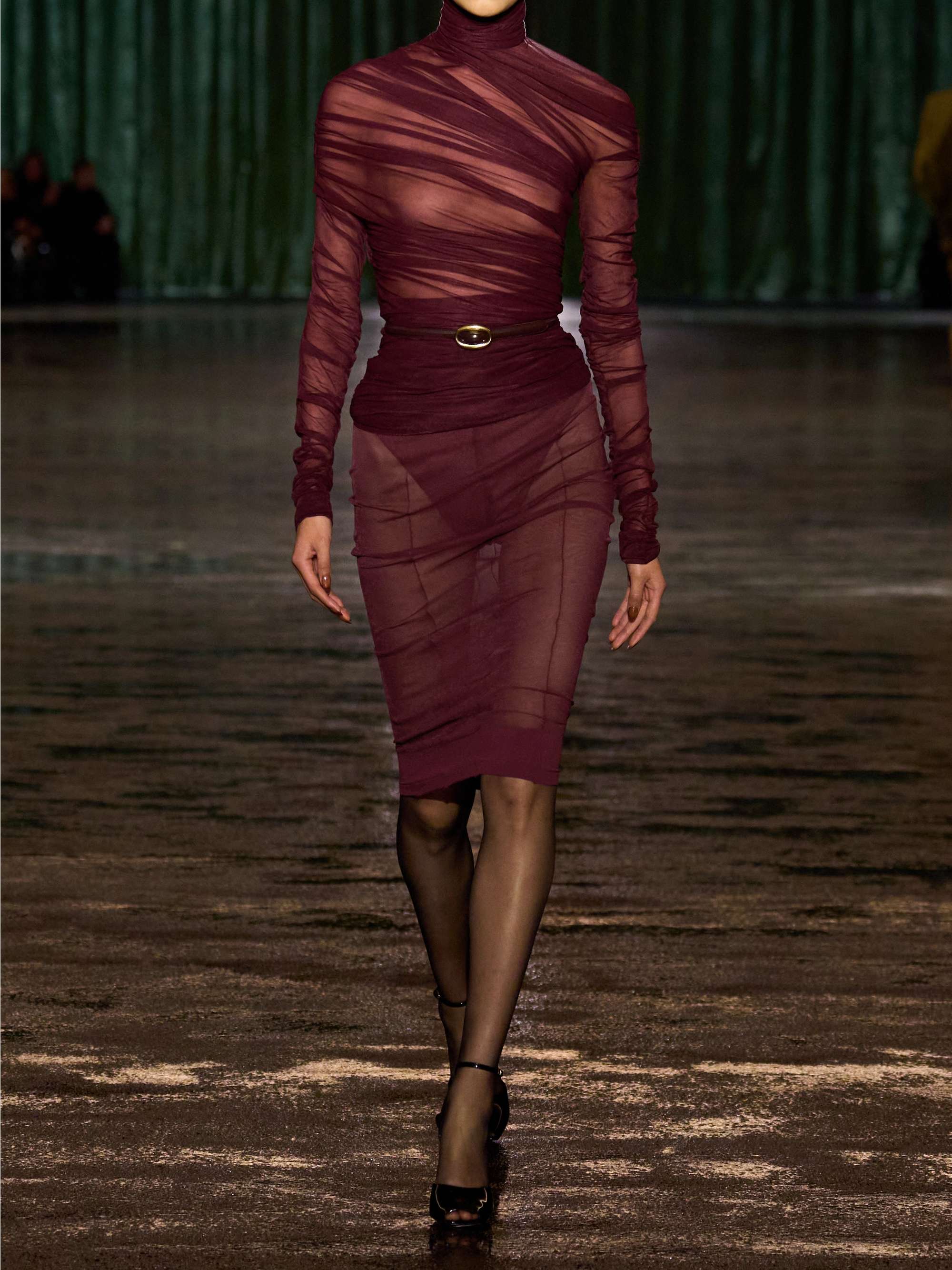 Jersey midi skirt view