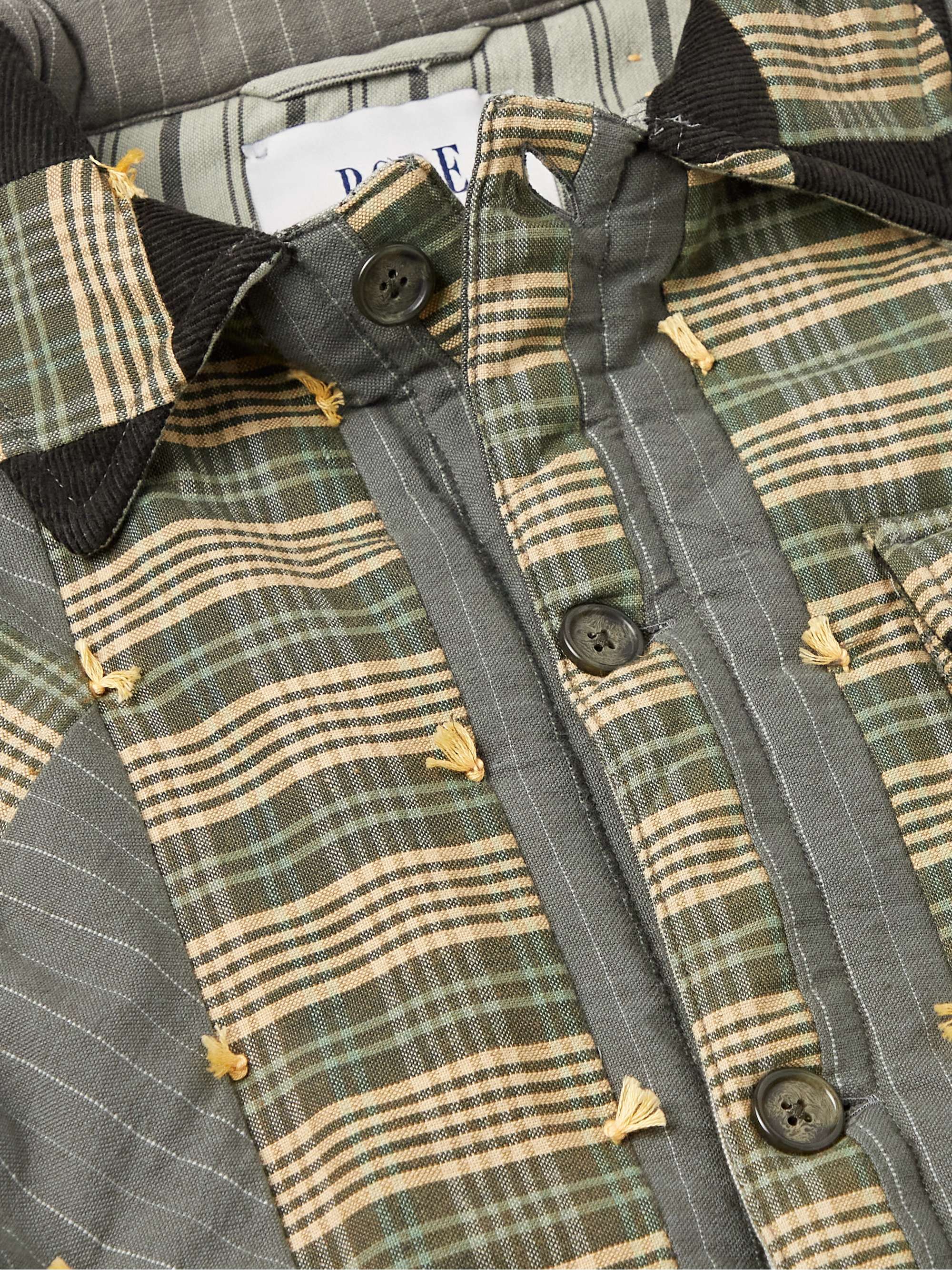 Patchwork Corduroy-Trimmed Cotton Jacket view