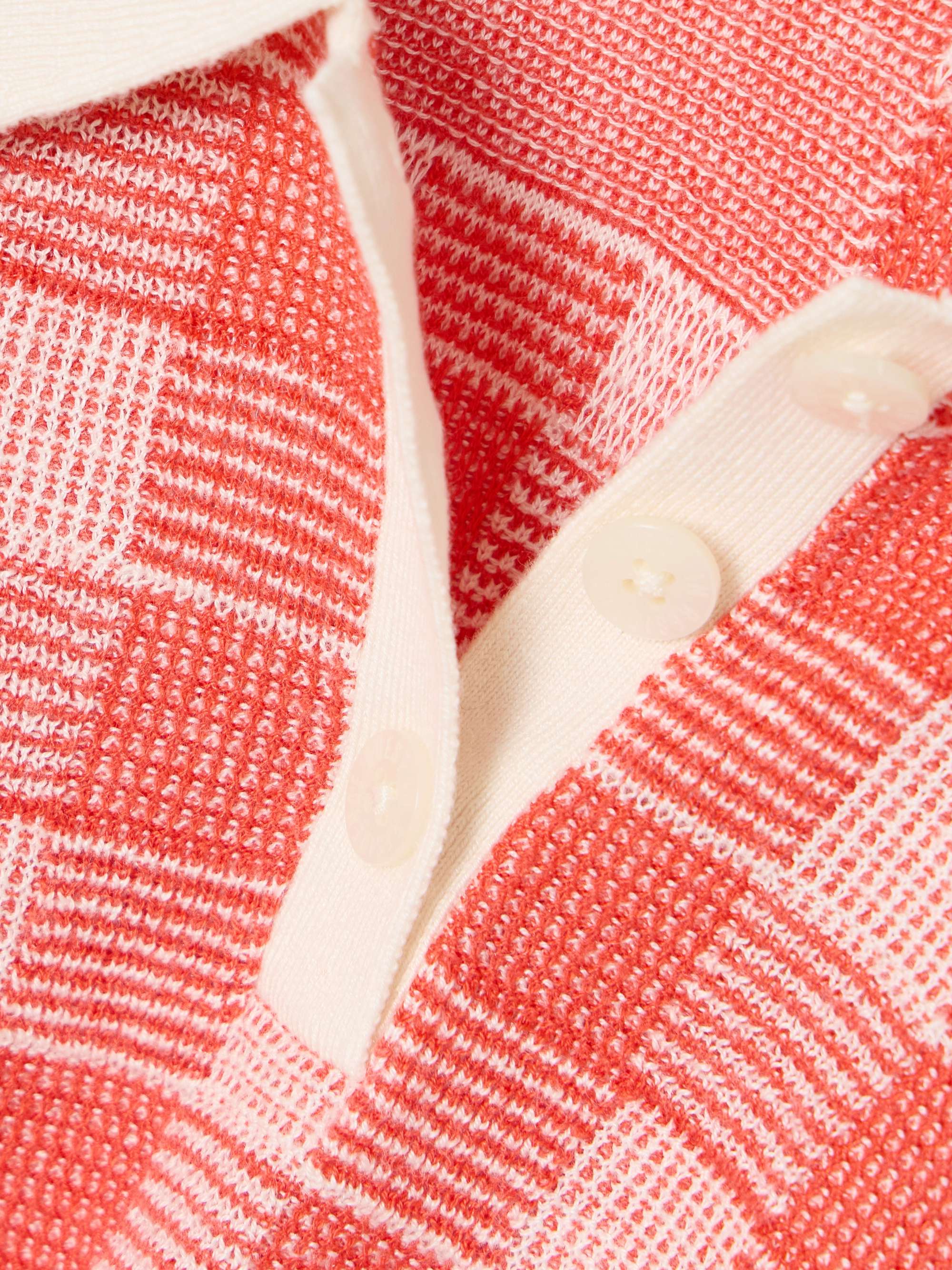 Gingham silk and linen-blend polo shirt view