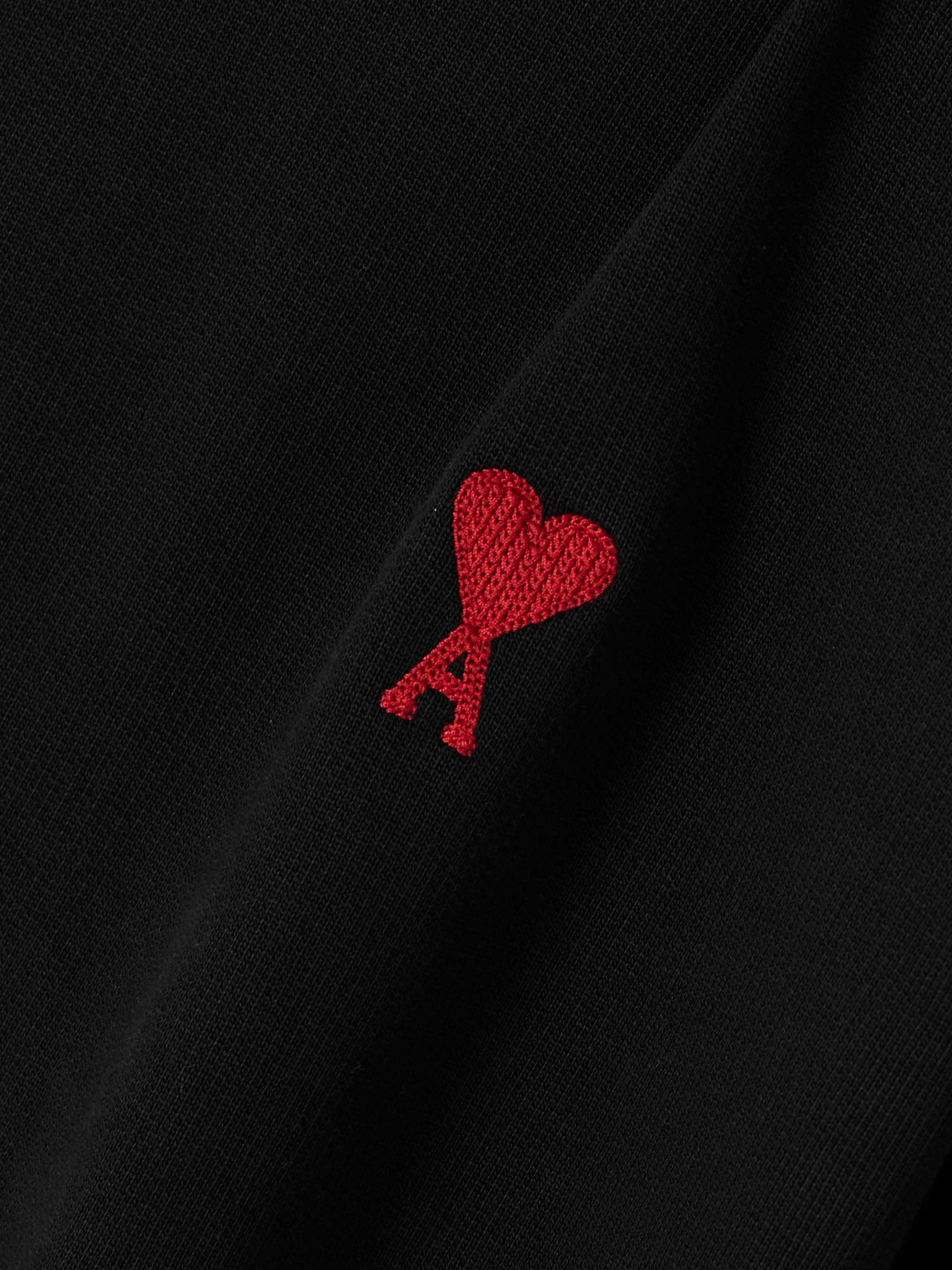 Embroidered cotton-blend jersey hoodie view