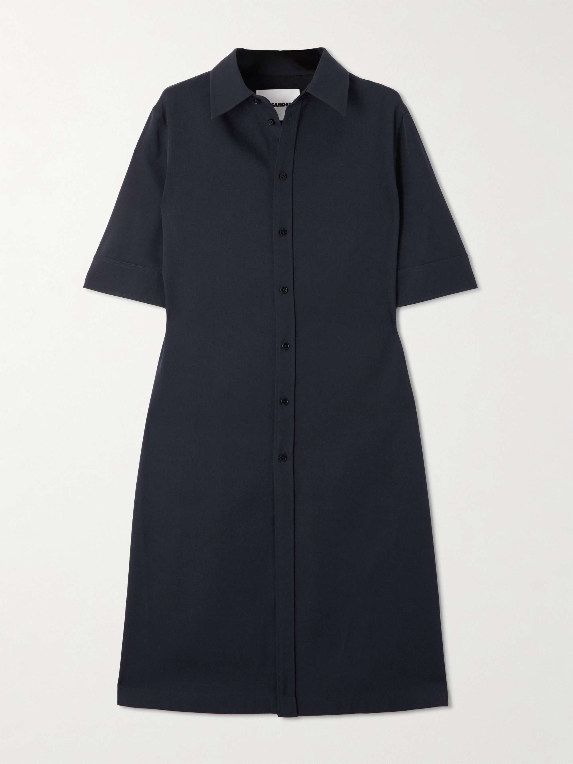 Wool shirt midi dress view