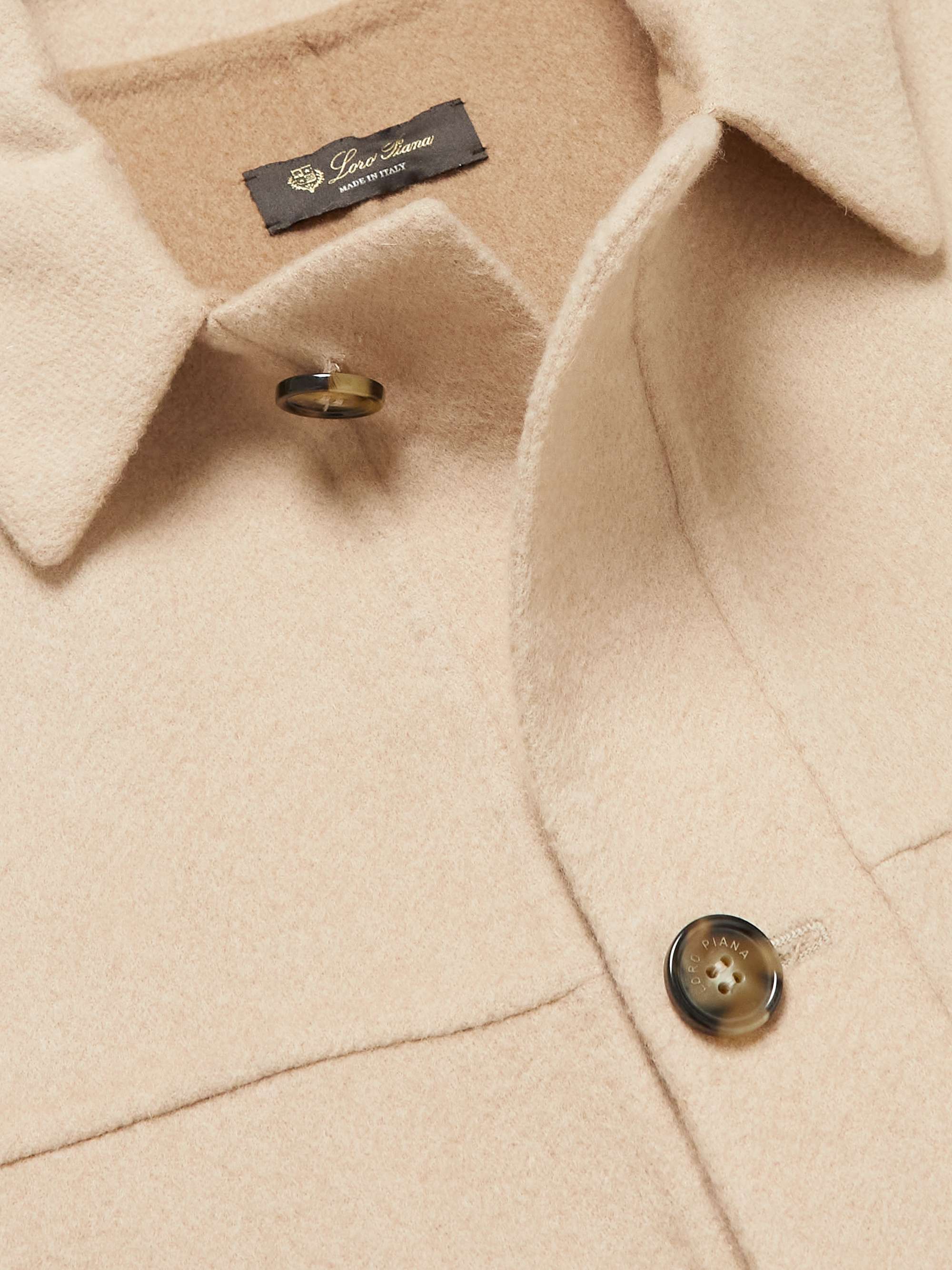 Brent Camel Hair-Blend Overshirt view