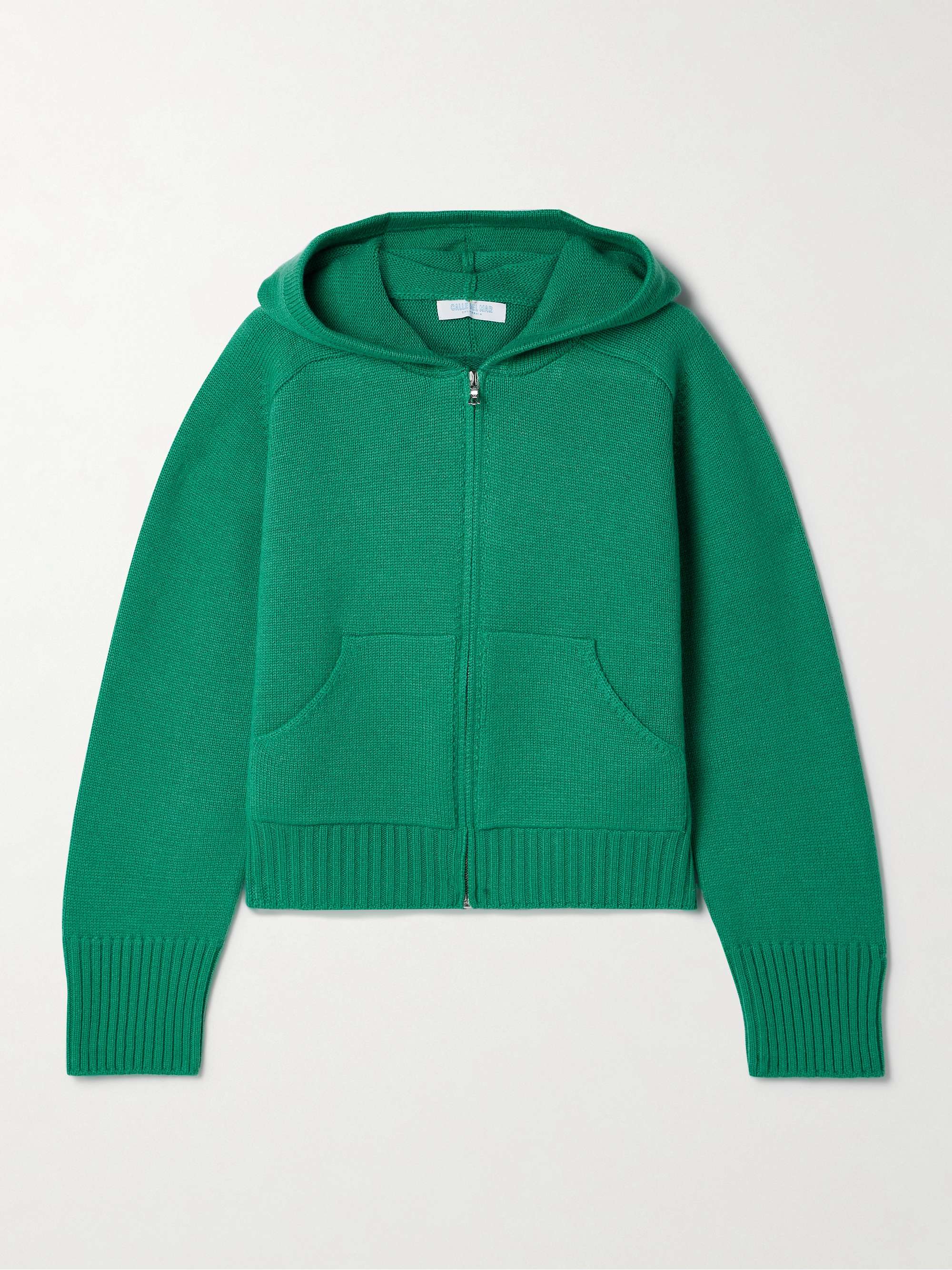 Cashmere zip-up hoodie view