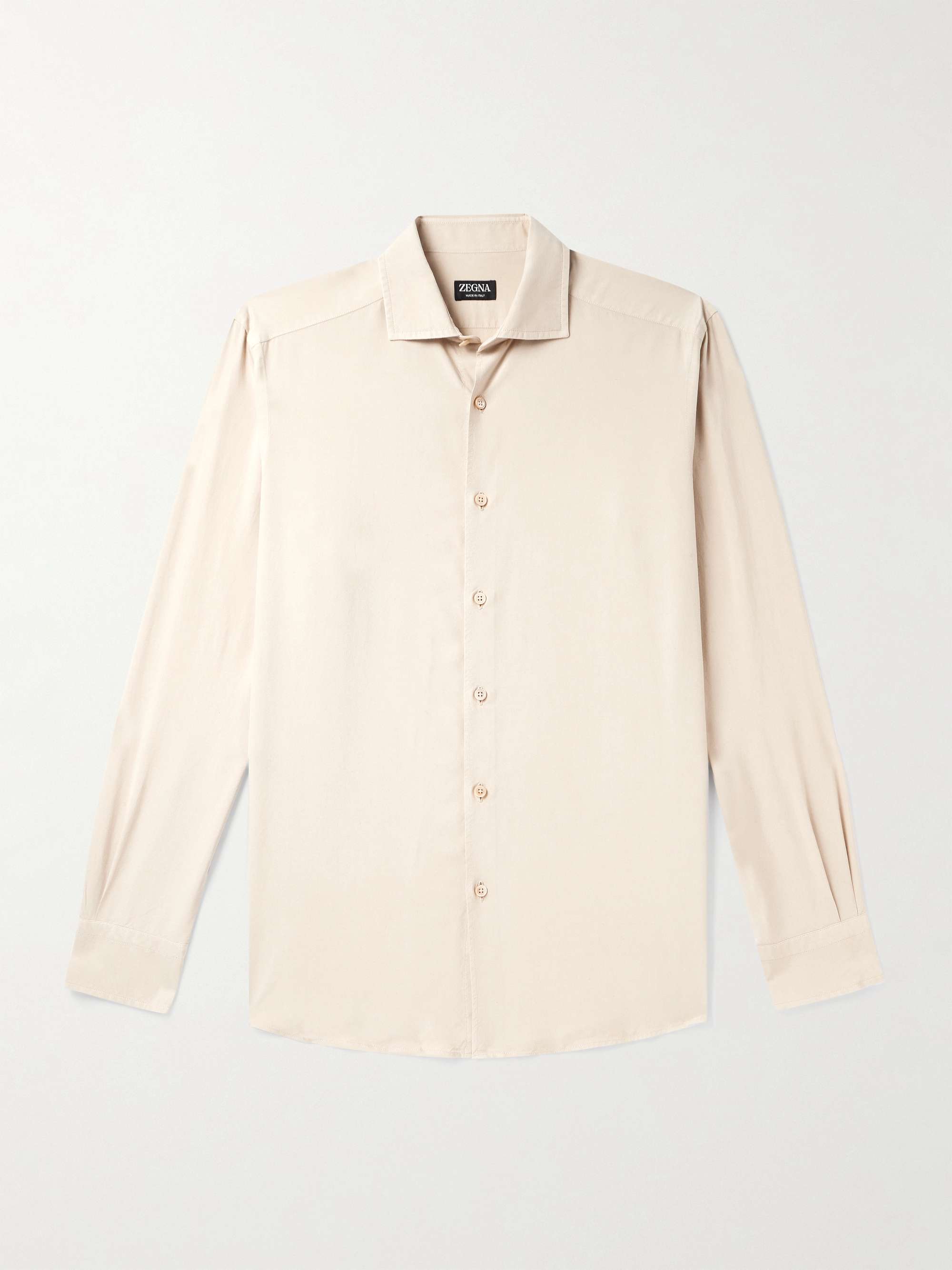 Garment-Dyed Silk Shirt view