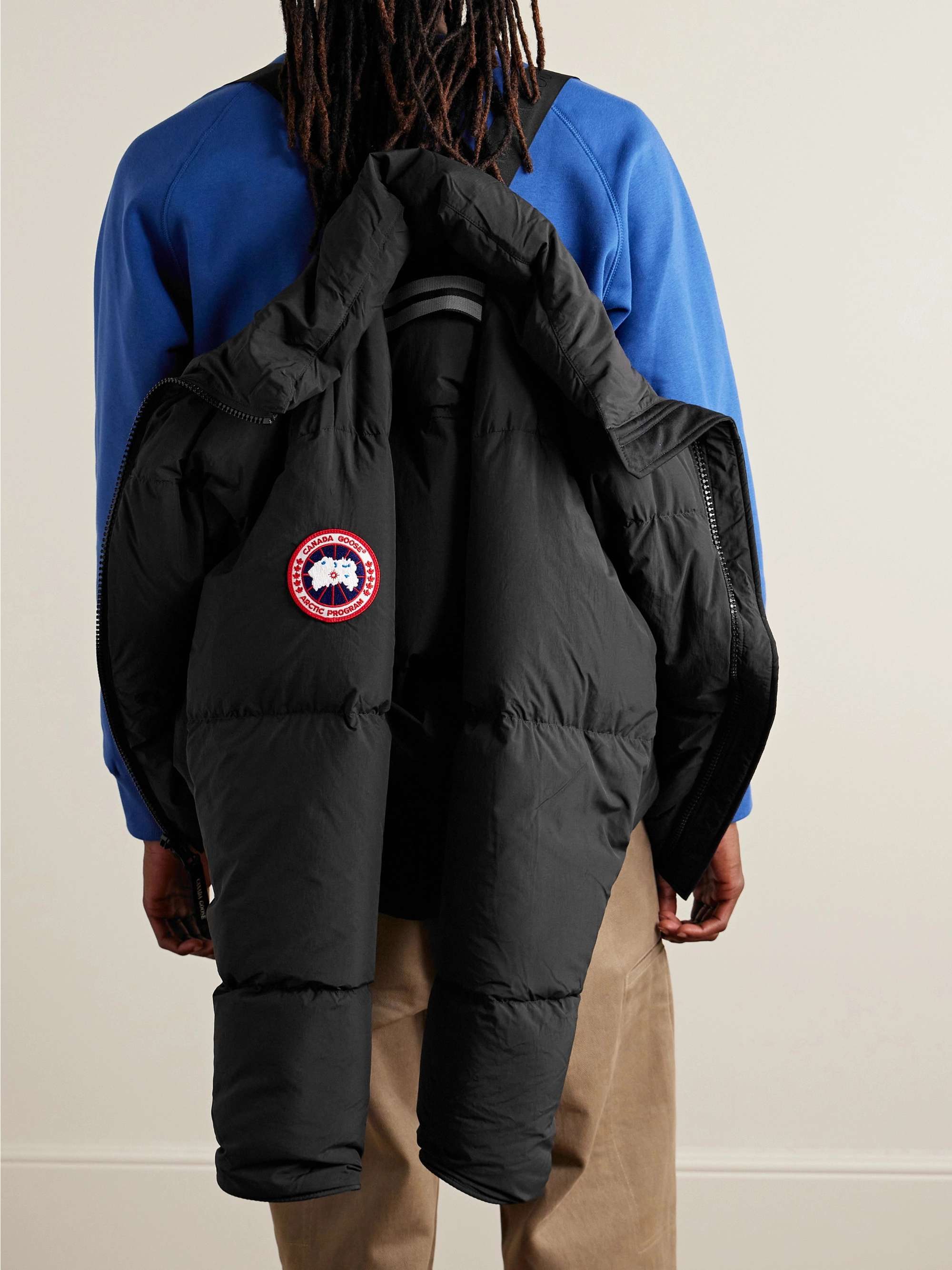 Lawrence Logo-Appliquéd Quilted Enduraluxe® Hooded Down Jacket view
