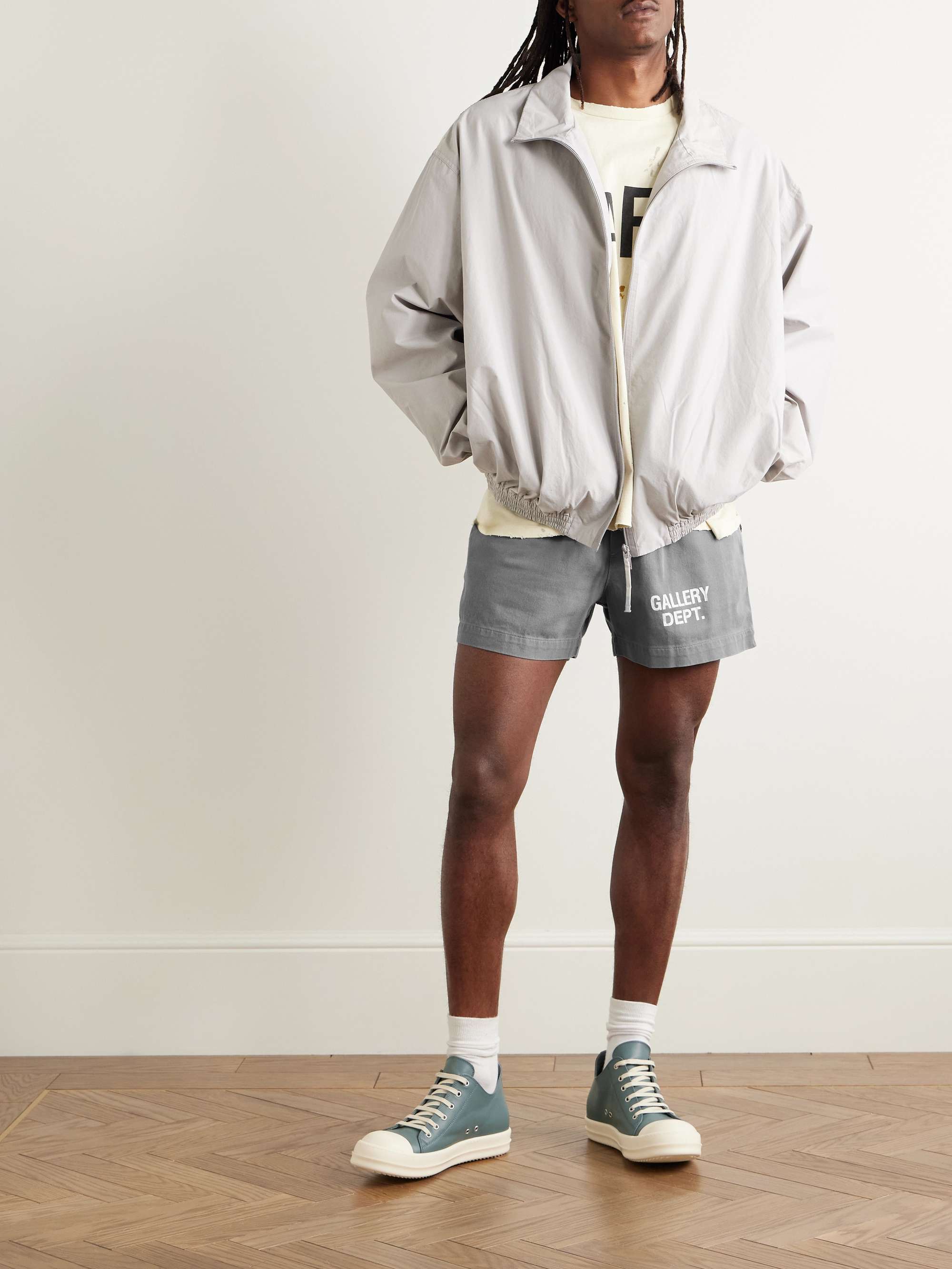 Zuma Straight-Leg Logo-Print Cotton-Jersey Shorts view