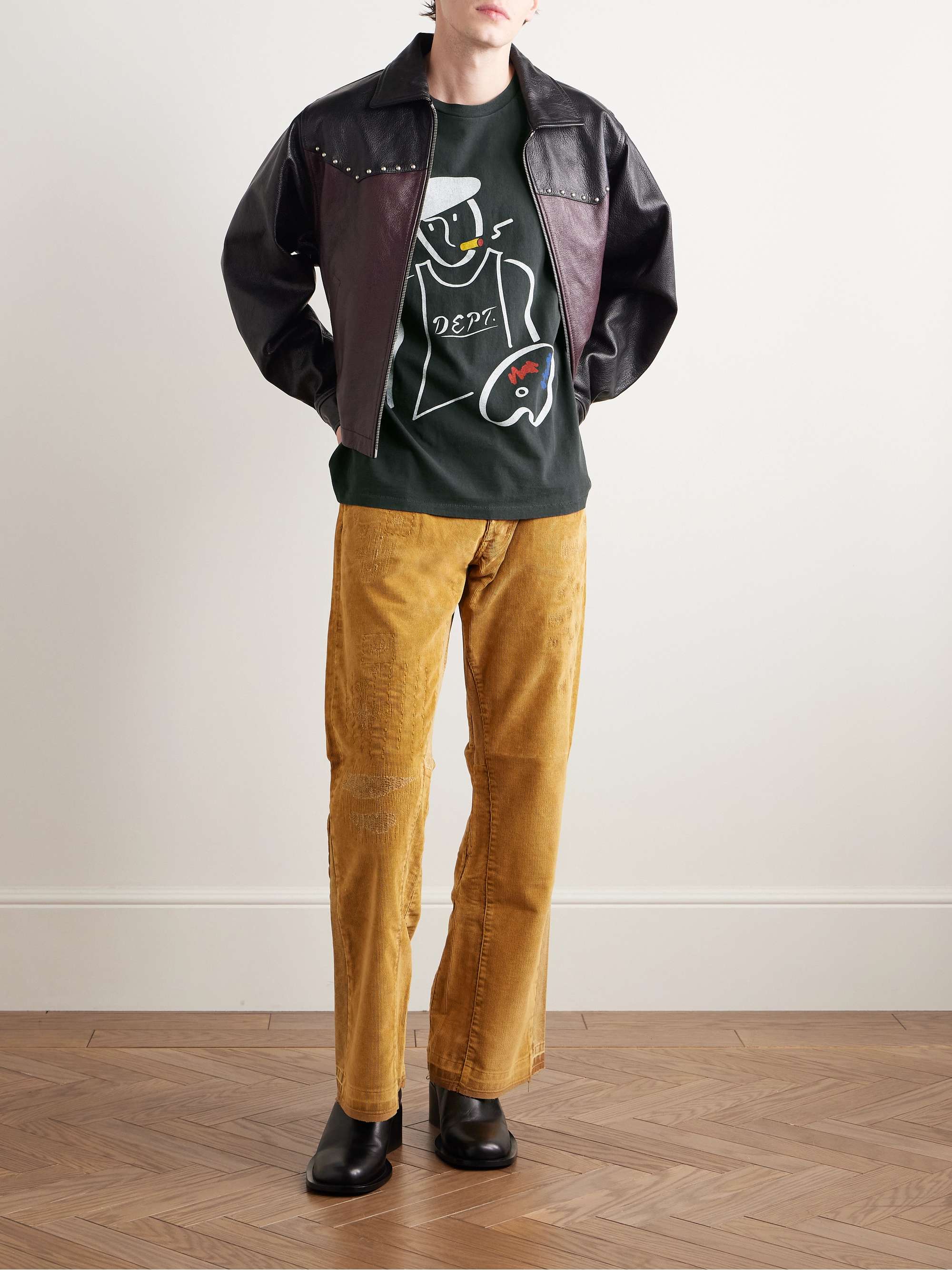 Glittered Logo-Print Cotton-Jersey T-Shirt view