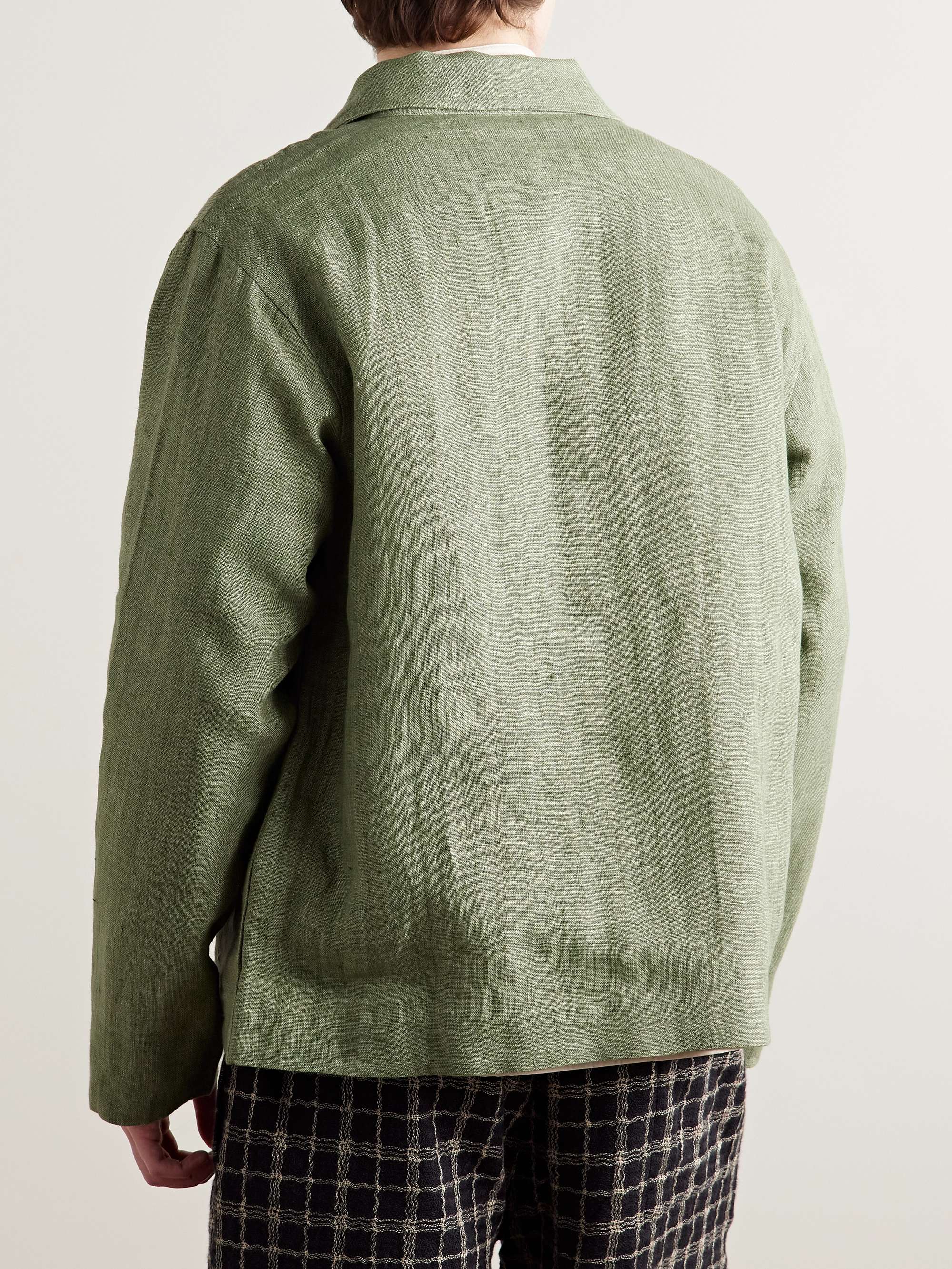 Embellished Linen Overshirt view
